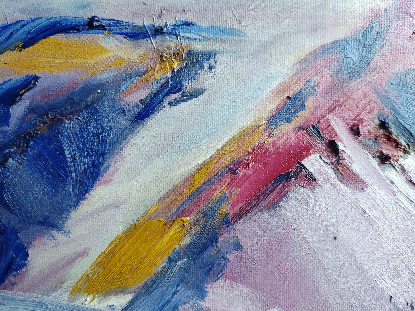 V Sierra Majenta Mountain 8 x 10 Oil on Canvas