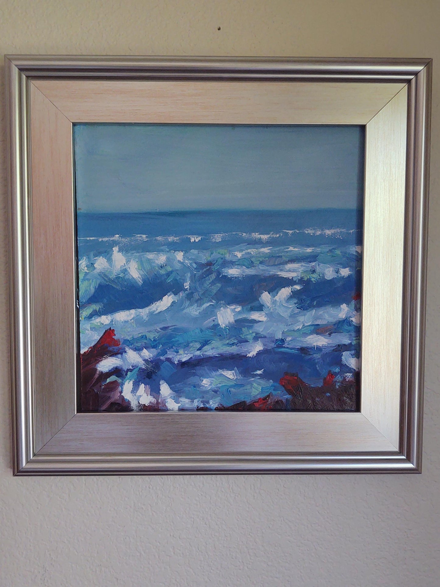G Cerulean Sea Sonoma Coast 12 x 12 Oil on Canvas