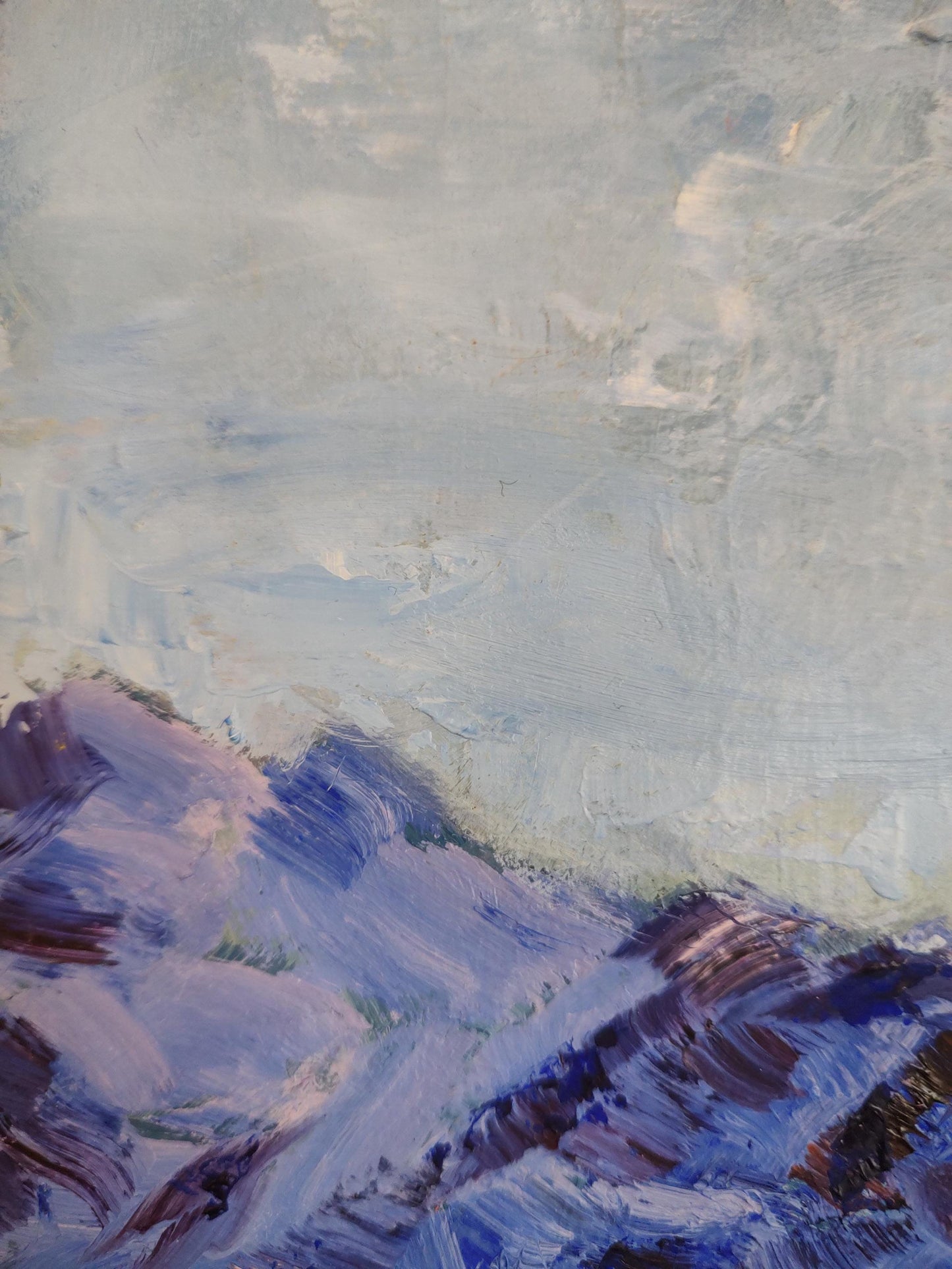 B Blue Vista - Palette of Colors and Coastal Blues - 9x14 - Oil-Canvas - Gallery Exhibit