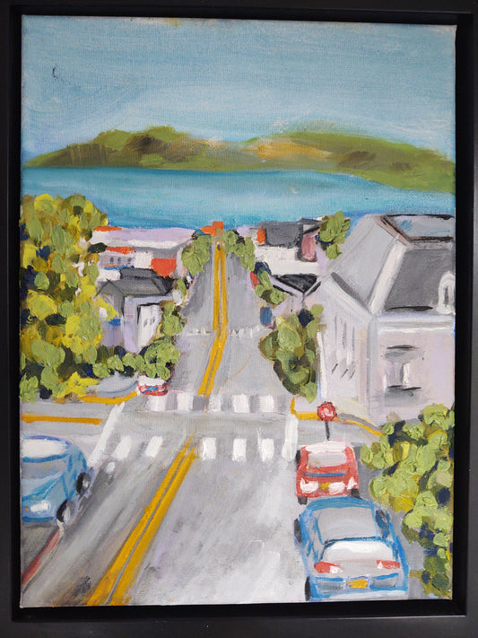 G Divisadero St. & Broadway 9 x 12 Oil on Canvas Gallery Exhibit