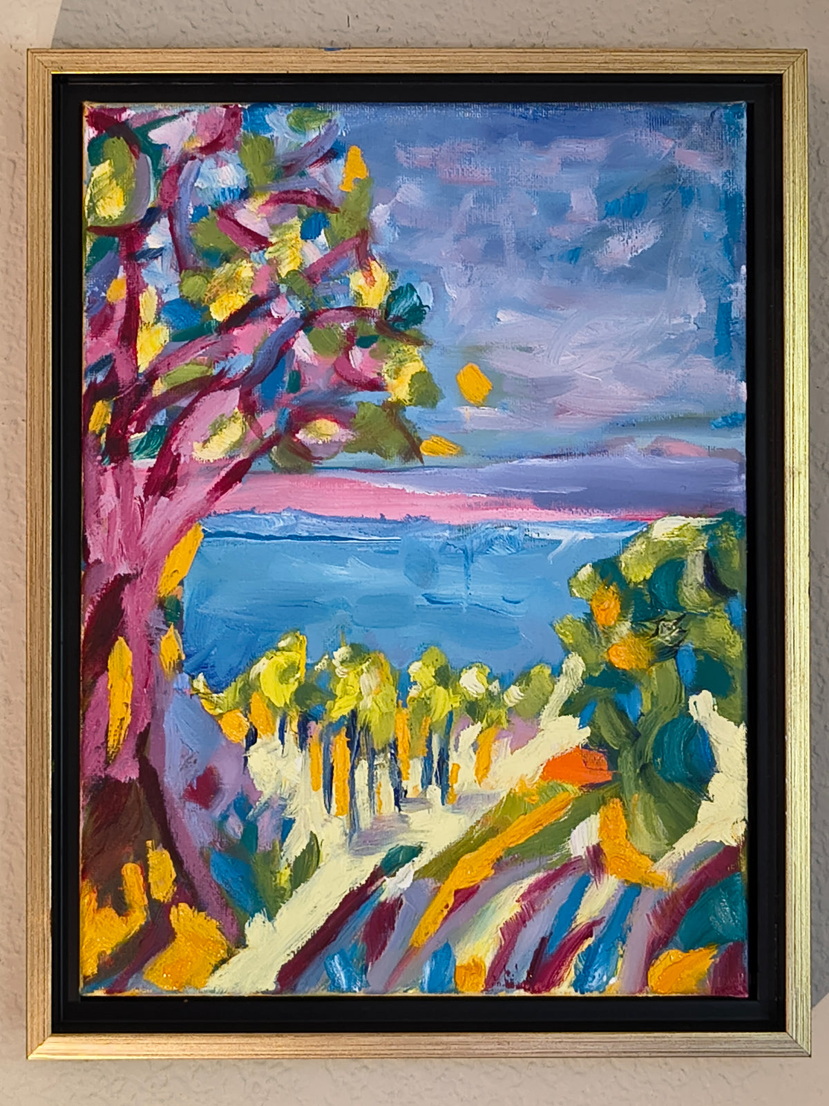 BD Carneros Breeze-Magenta Strike 9 x 12 Oil on Canvas $950.00