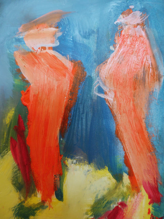 VH Beach Day- I 18 x 30 Oil on Paper Mounted Canvas
