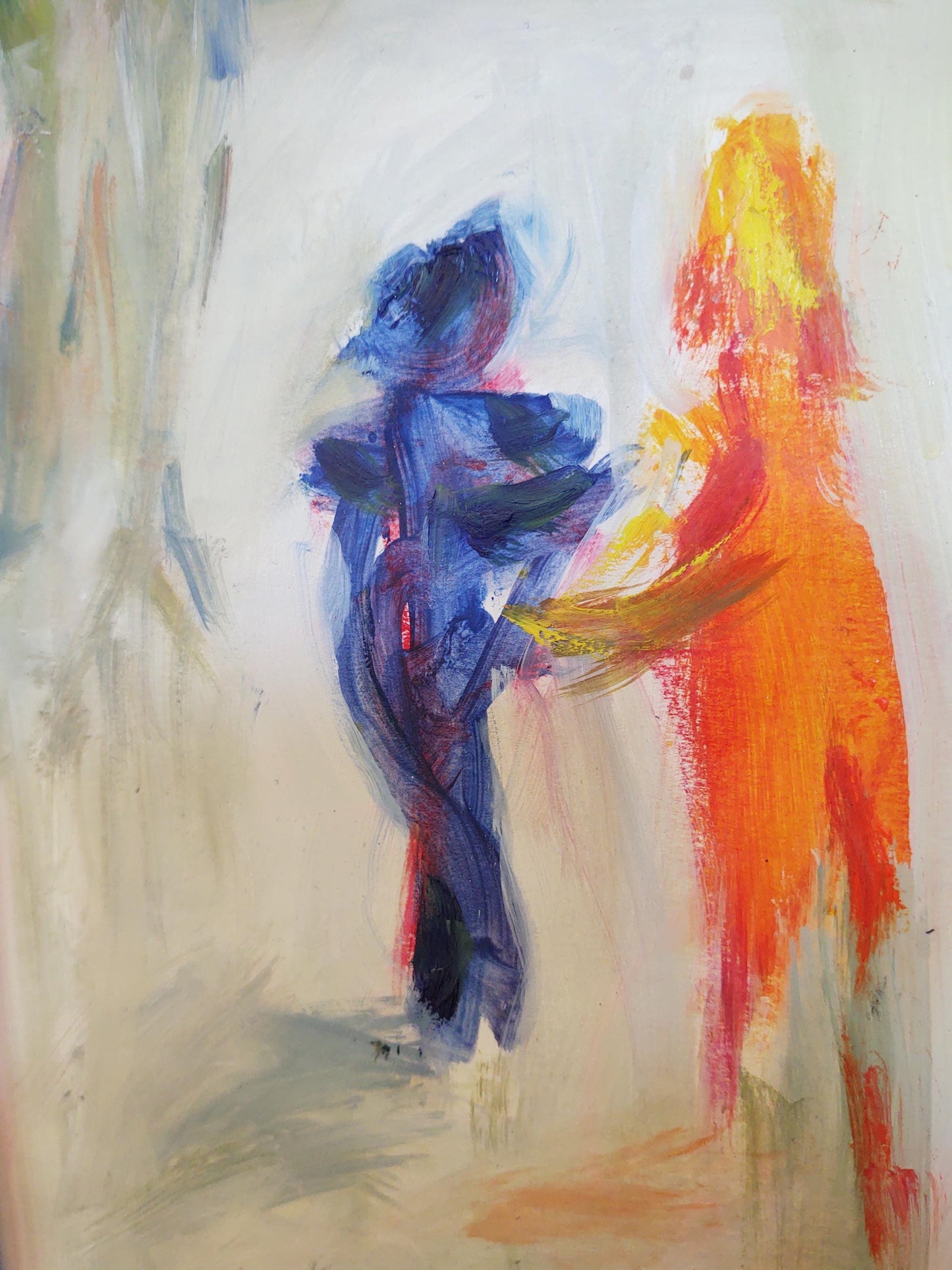 V Strike A Pose 18 x 24 Oil on Paper- Mounted on Canvas
