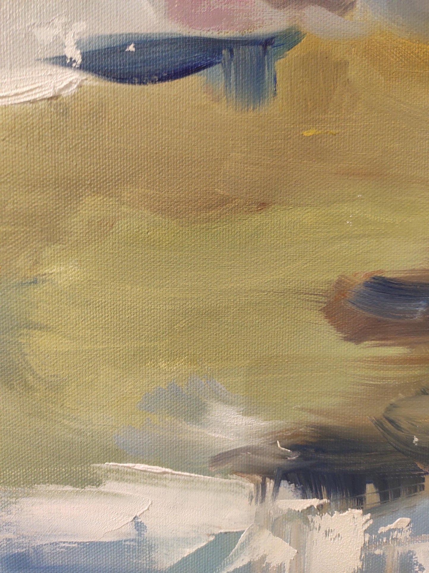 B Sonoma Creek Misty Morning - 24x24 - Oil on Canvas - Gallery Exhibit