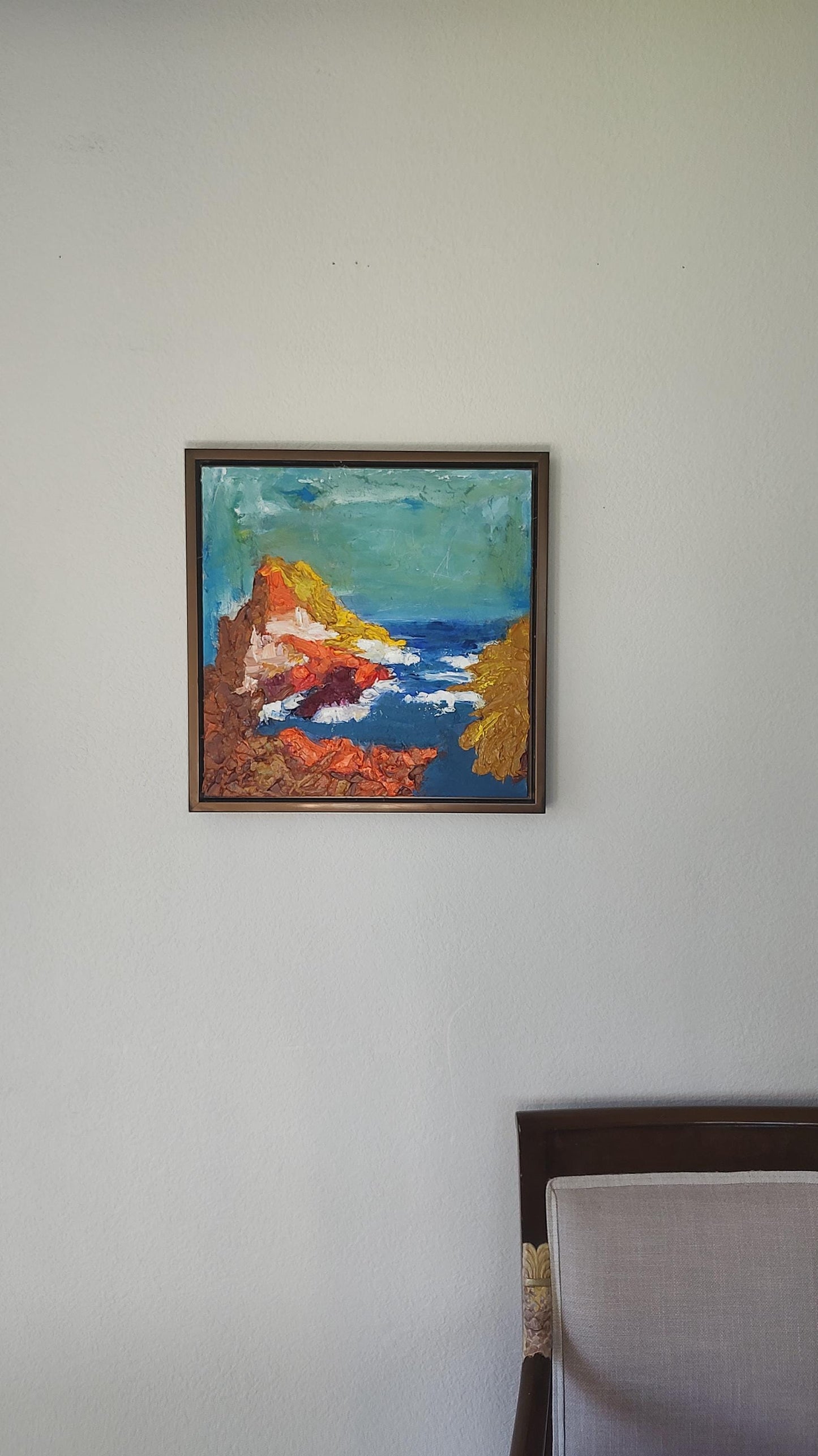 V Untamed Sea- 18 x 18 Oil on Vinyl Canvas