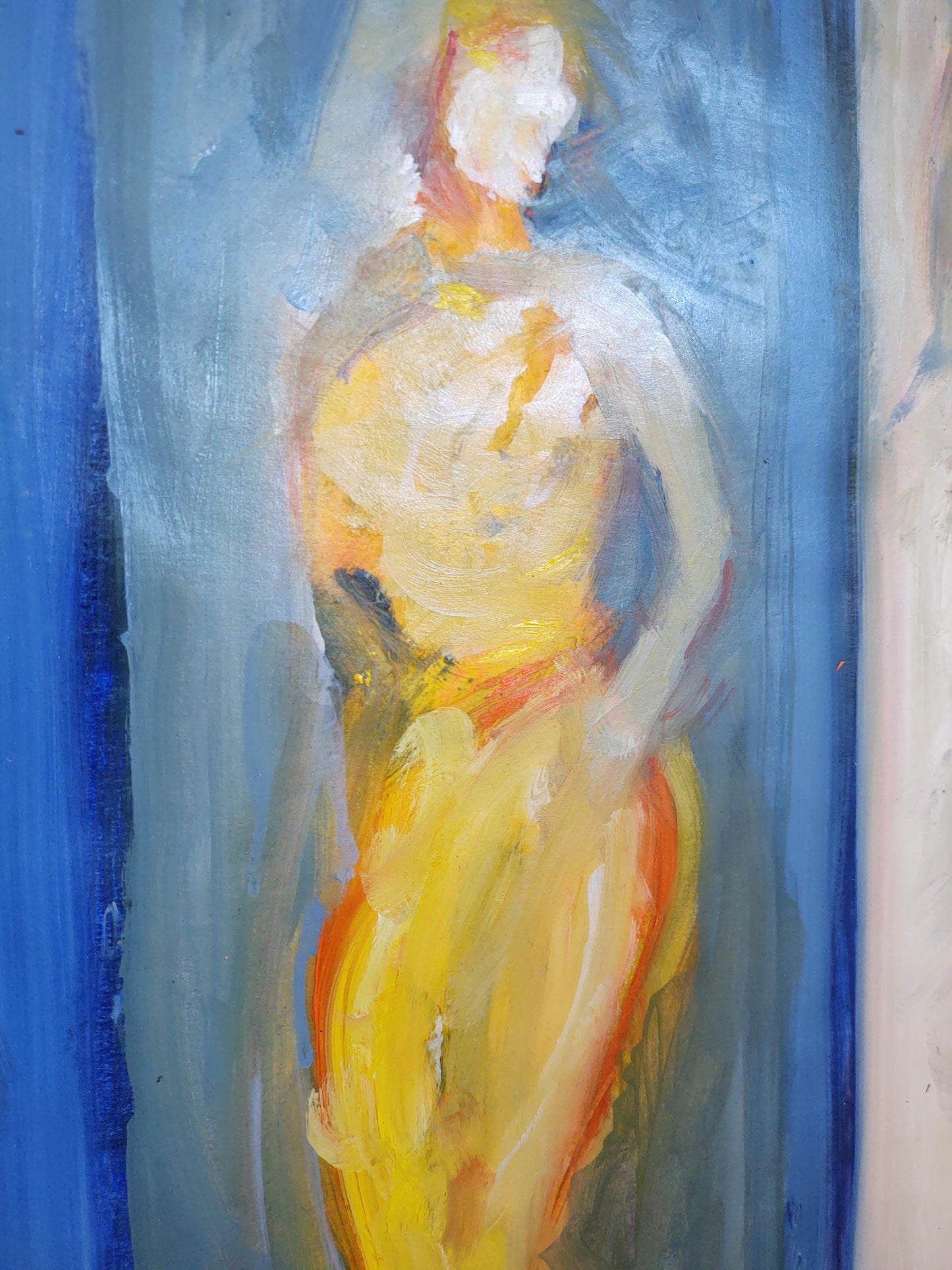 V Strike A Pose 18 x 24  Oil on Paper- Mounted on Canvas