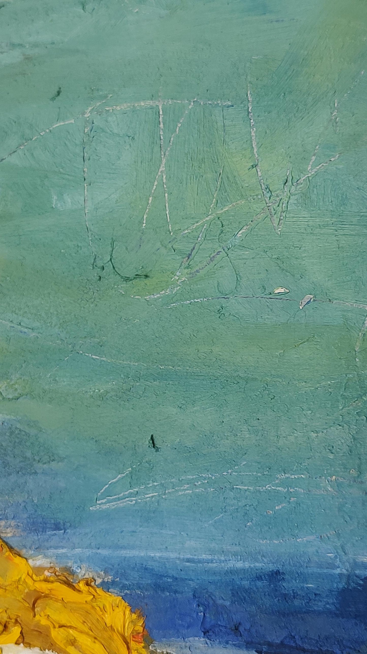 V Untamed Sea- 18 x 18 Oil on Vinyl Canvas