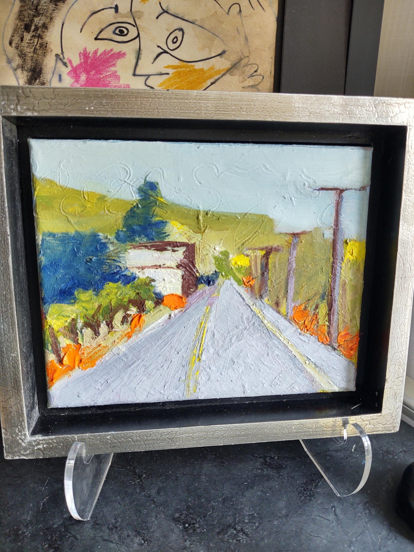 Poppies on Oakville Grade, Yountville 8 x 10 Oil on Canas