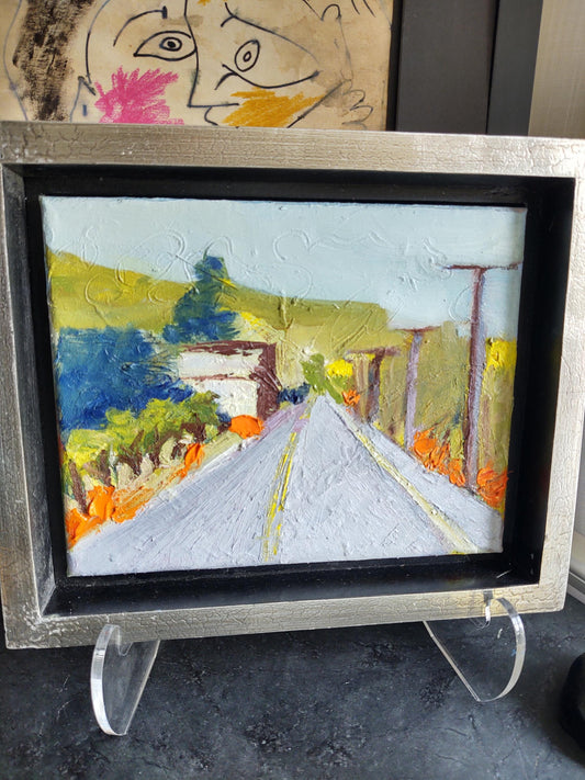 Poppies on Oakville Grade, Yountville 8 x 10 Oil on Canas
