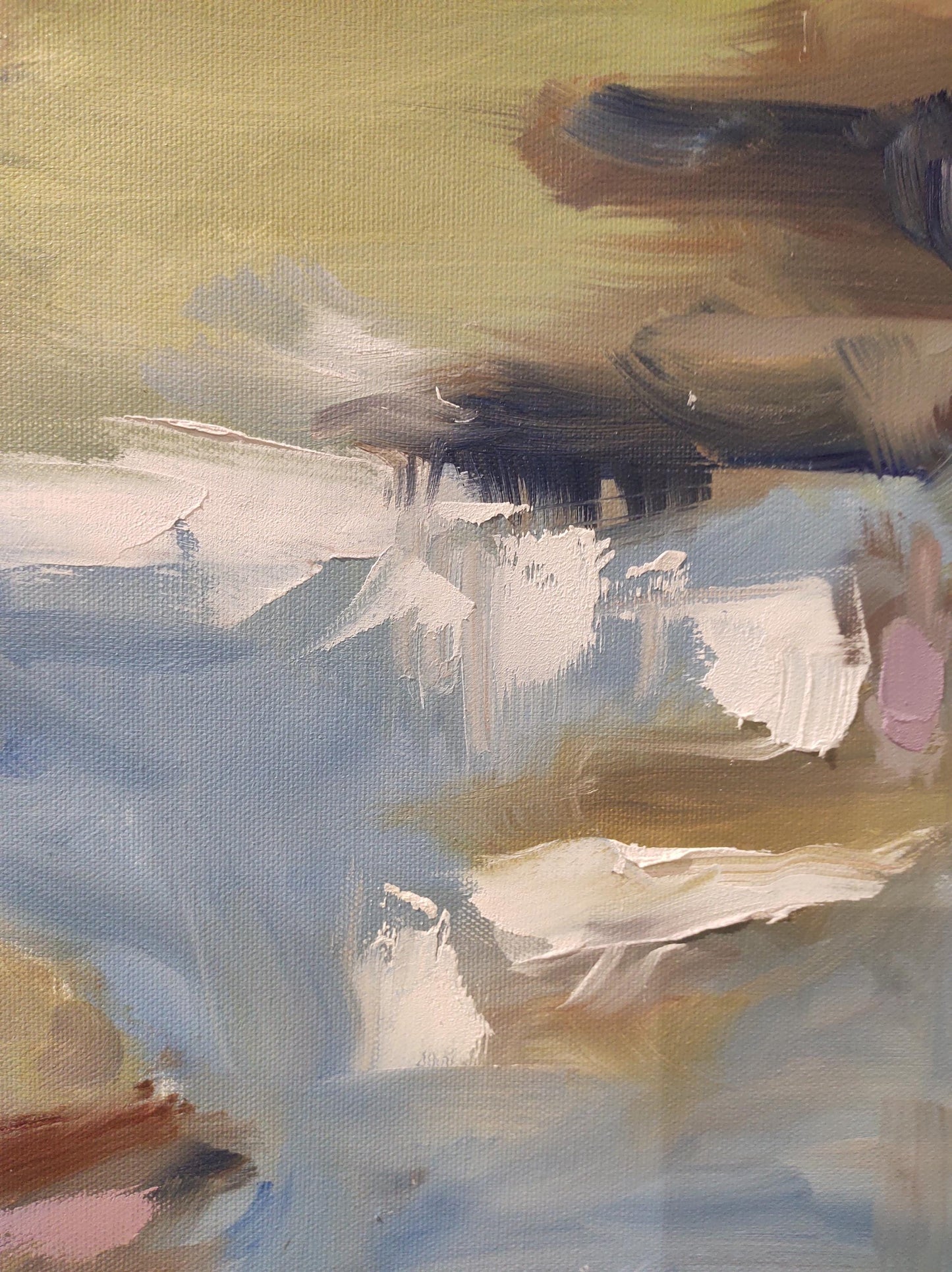 B Sonoma Creek Misty Morning - 24x24 - Oil on Canvas - Gallery Exhibit