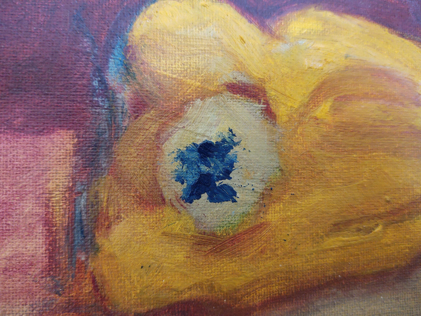 G Yellow Peppers-Still Life (Set 2 of 3) 8 x 10 Oil on Canvas