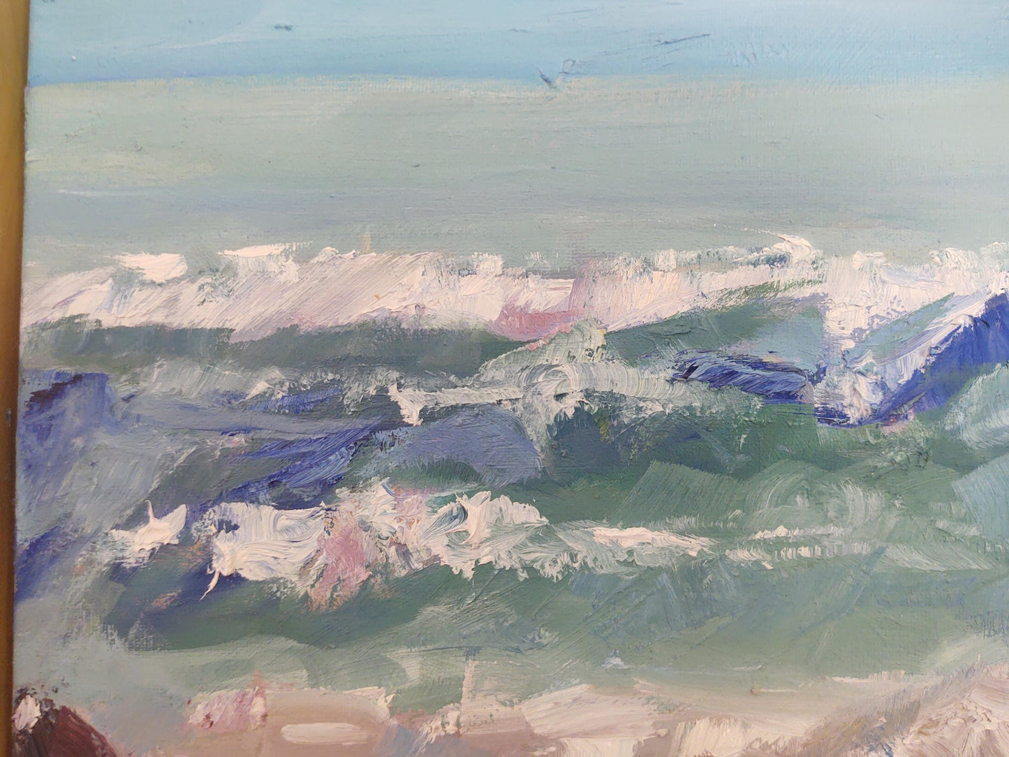 V Dancing Waves-Carmel By The Sea 10 x 20 Oil On Canvas