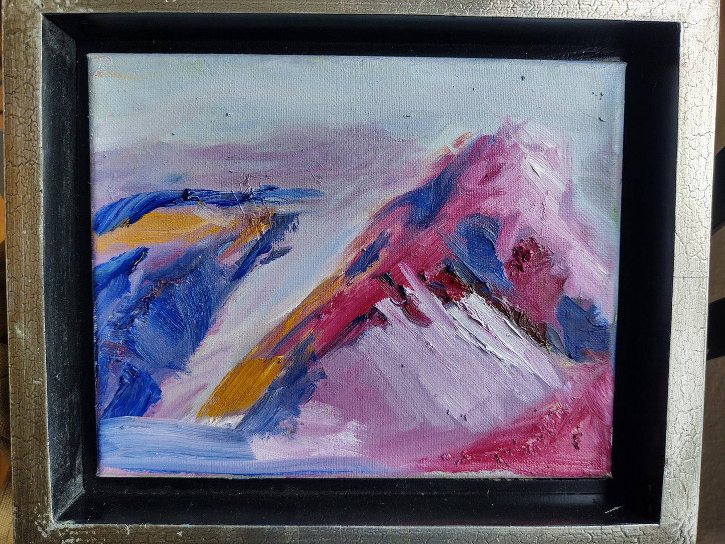 V Sierra Majenta Mountain 8 x 10 Oil on Canvas