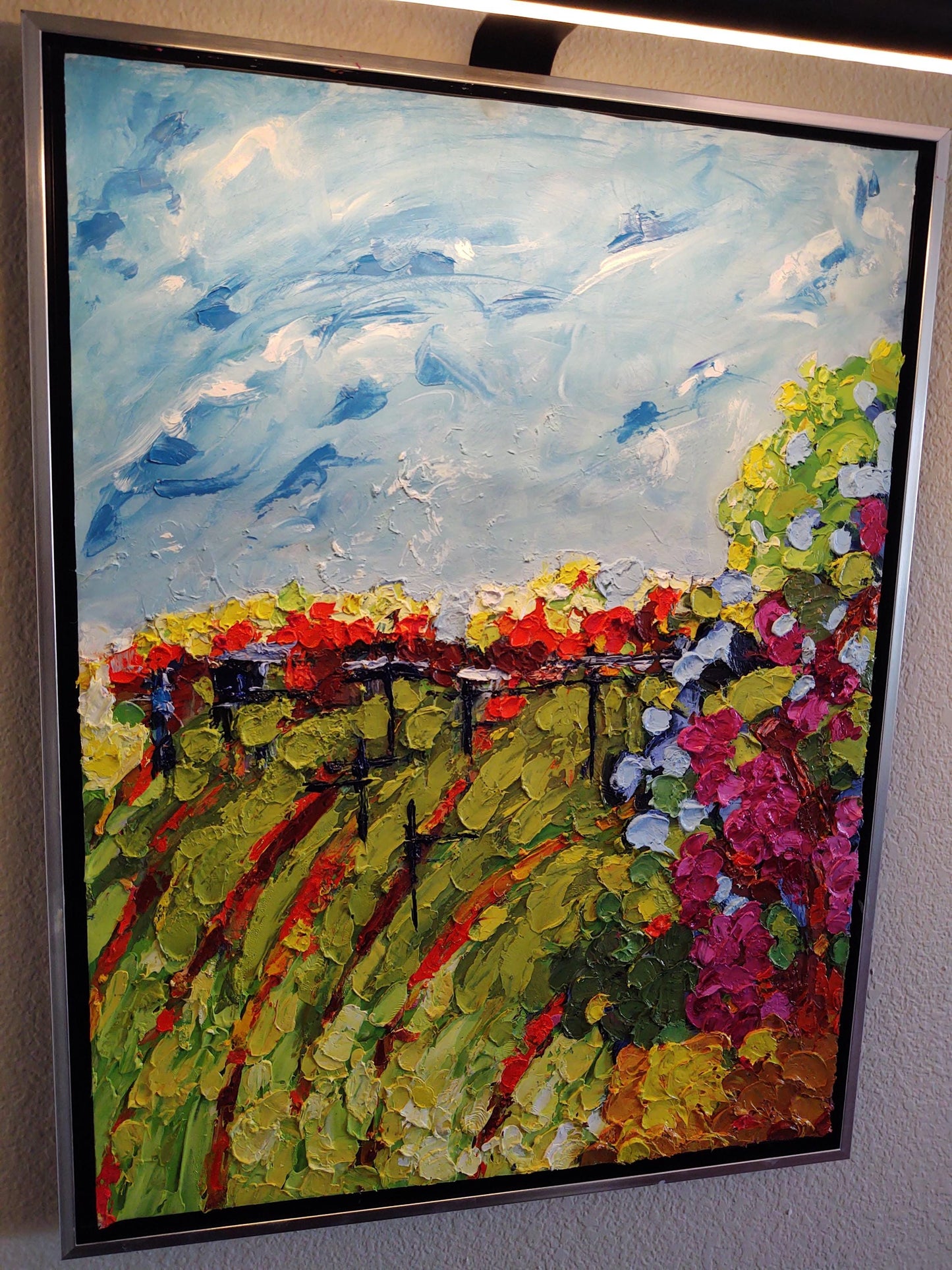 V Watmaugh Rd. - The Last Bunch 18x30 Oil on Paper Canvas Mounted