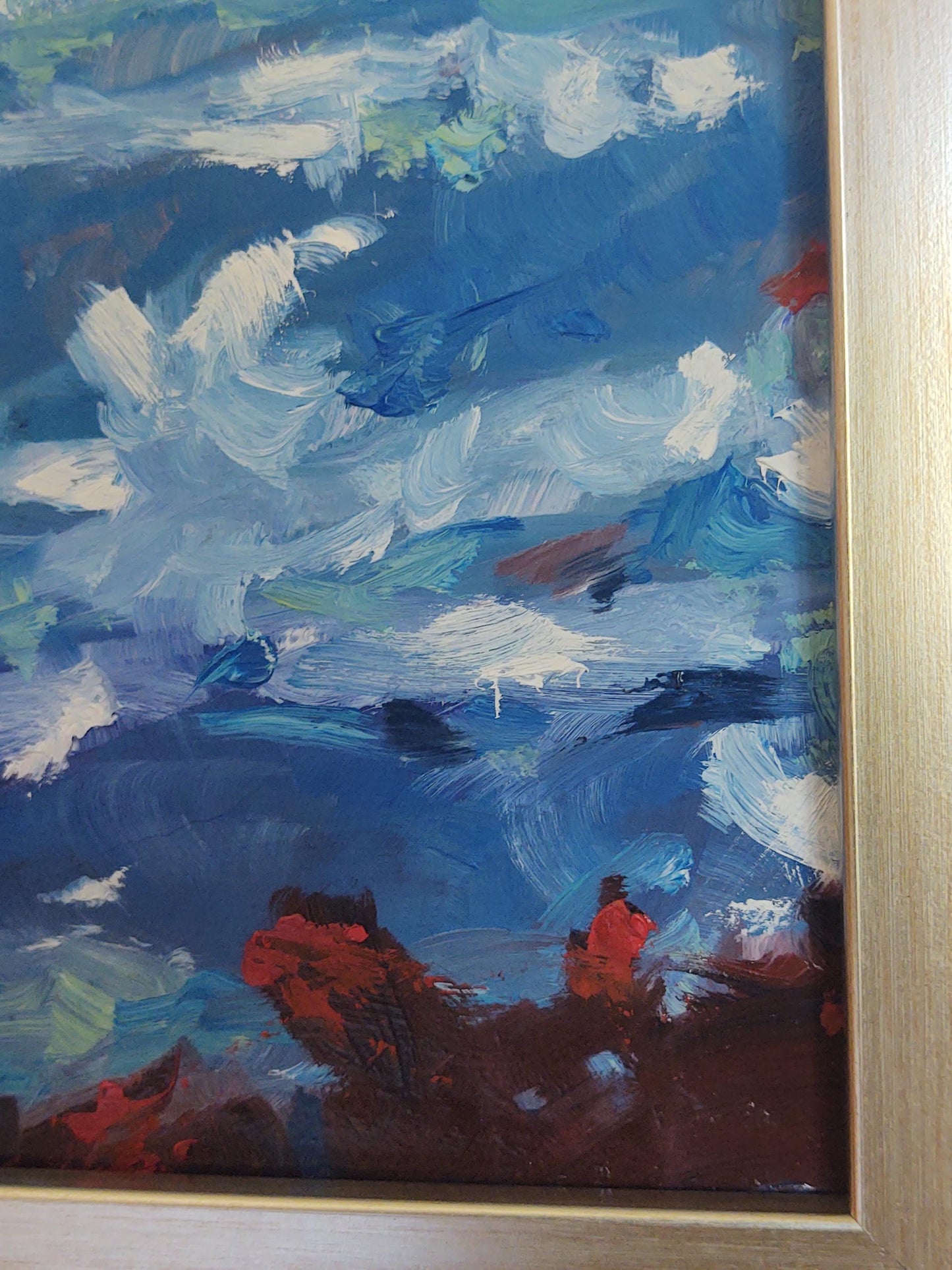 G Cerulean Sea Sonoma Coast 12 x 12 Oil on Canvas