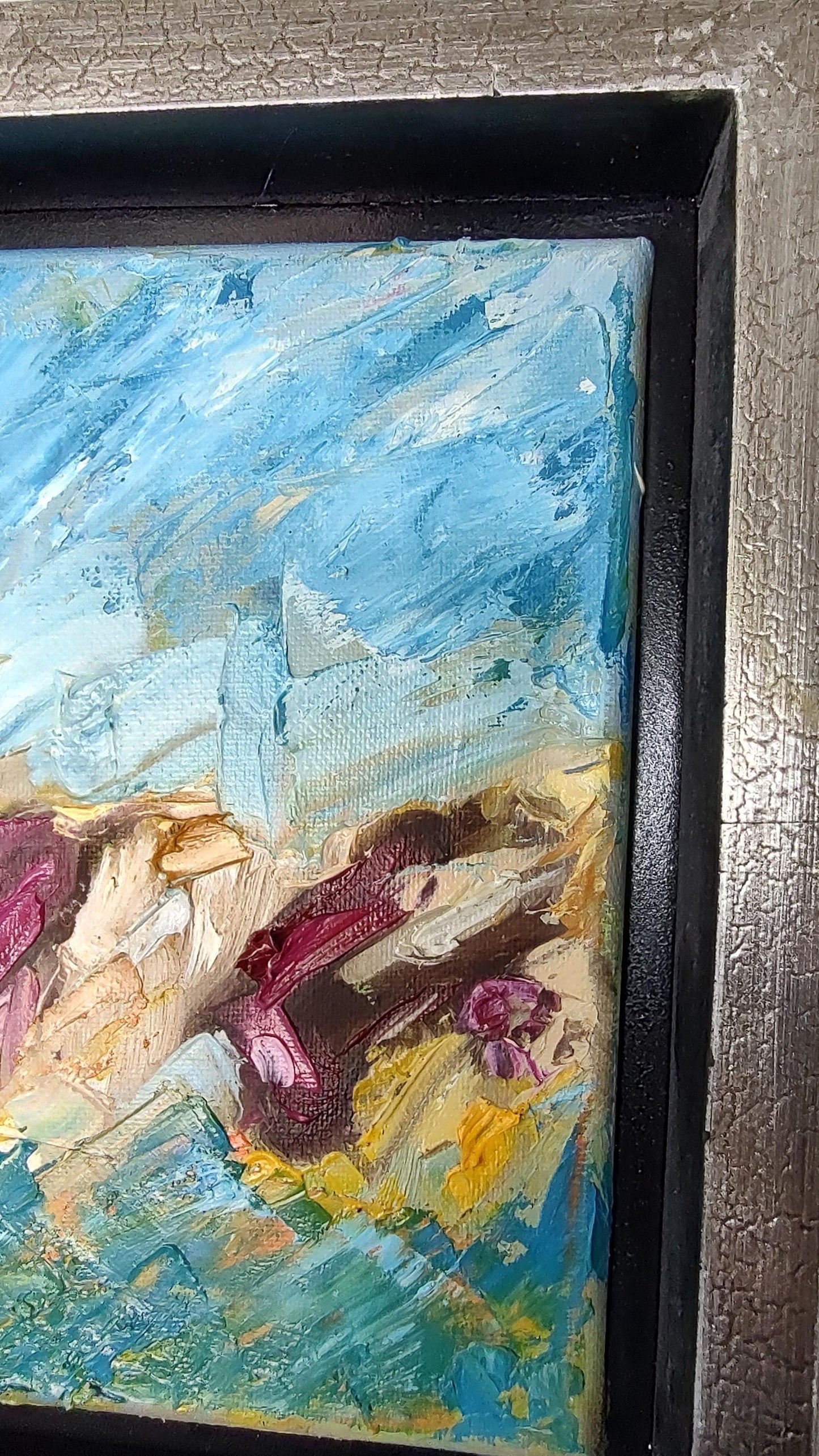 V Magenta Shore-Jenner Seascape 8 x 10 Oil on Canvas