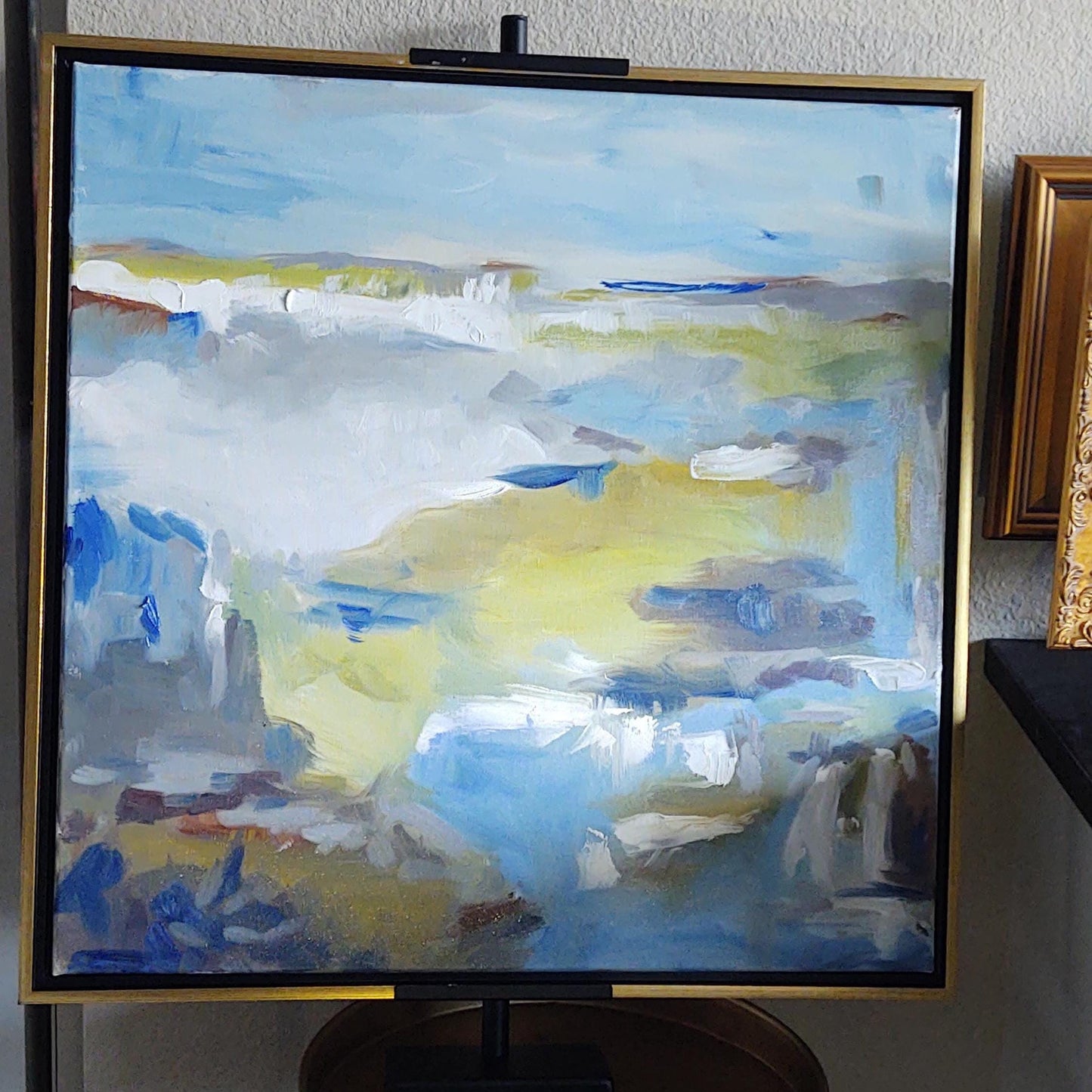B Sonoma Creek Misty Morning - 24x24 - Oil on Canvas - Gallery Exhibit
