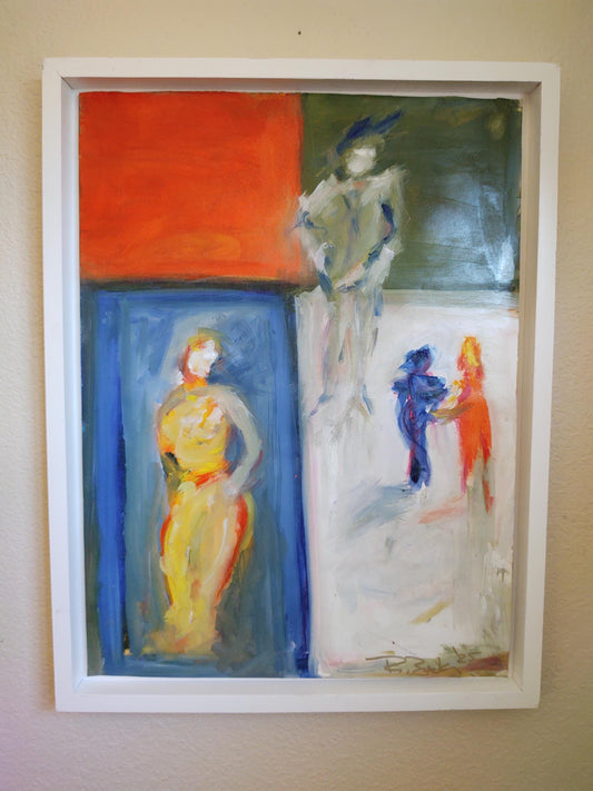 V Strike A Pose 18 x 24  Oil on Paper- Mounted on Canvas