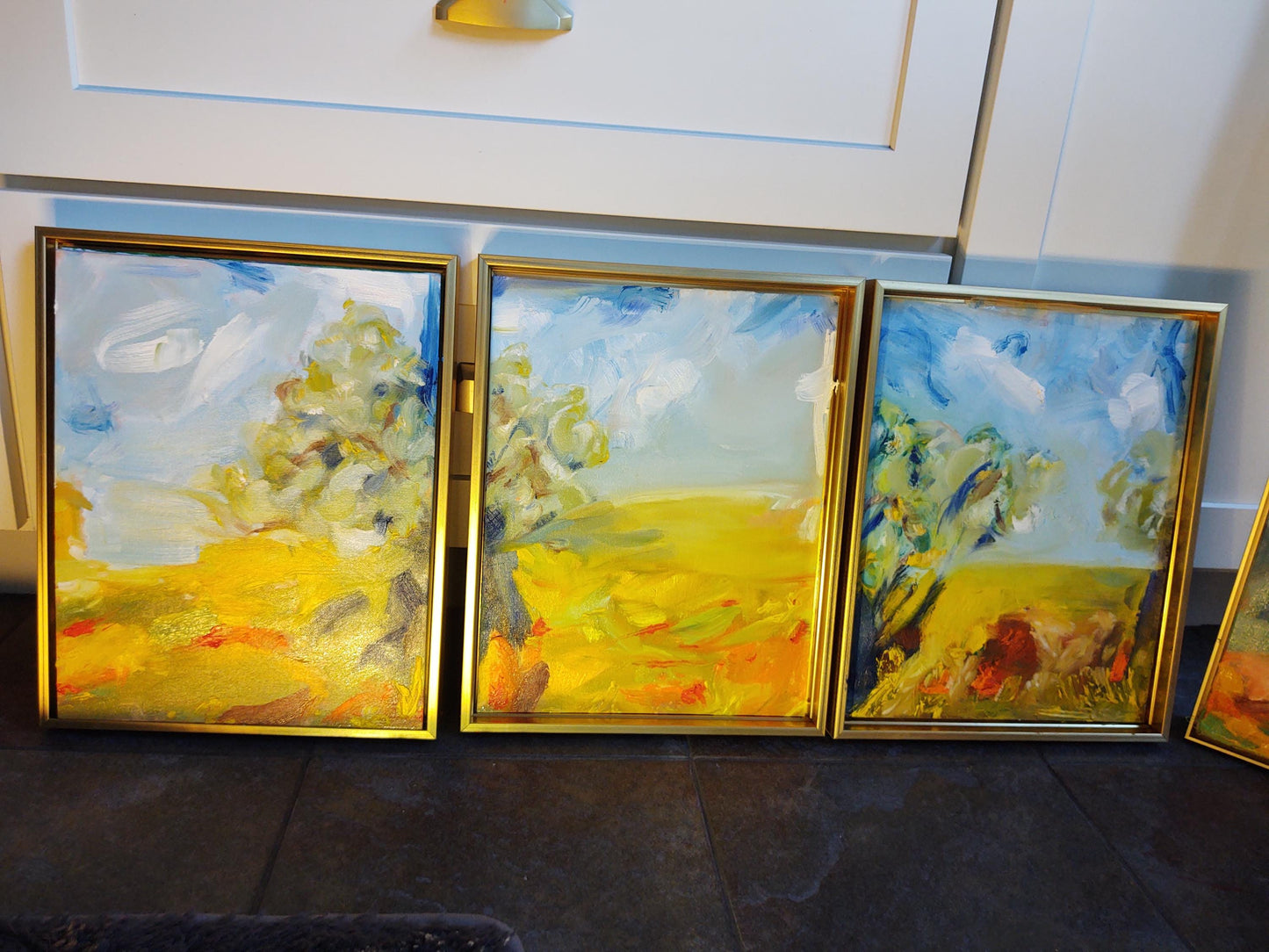 B Late Harvest 4-Panel  Quadriptych - Oil on Canvas - Gallery Exhibit