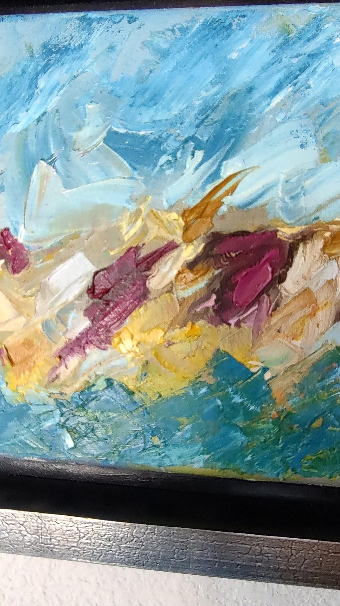 V Magenta Shore-Jenner Seascape 8 x 10 Oil on Canvas