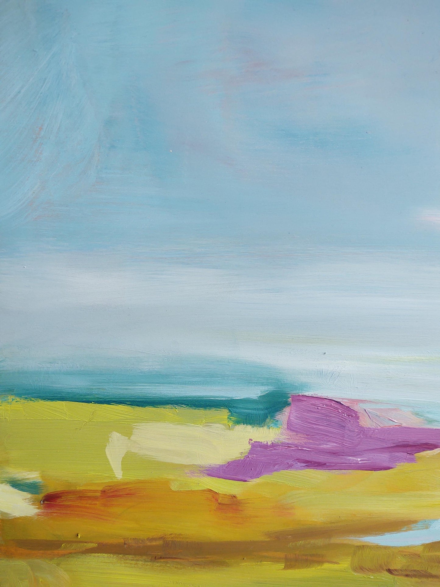 B Carneros to the Bay - 24x24 - Oil on Birch Wood Board - Gallery Exhibit - SOLD