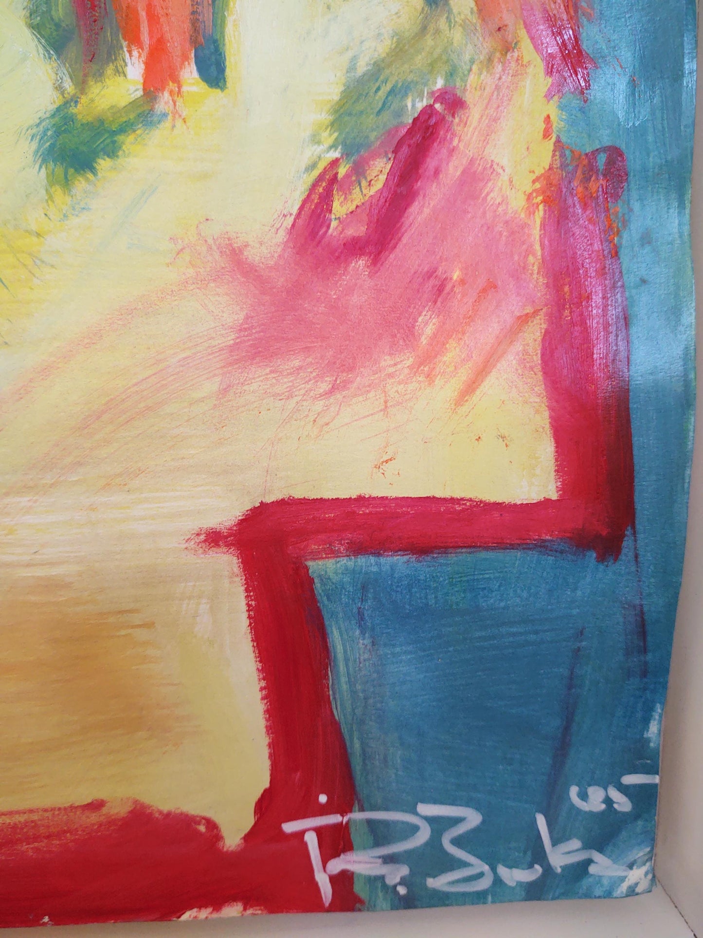 VH Beach Day- I 18 x 30 Oil on Paper Mounted Canvas