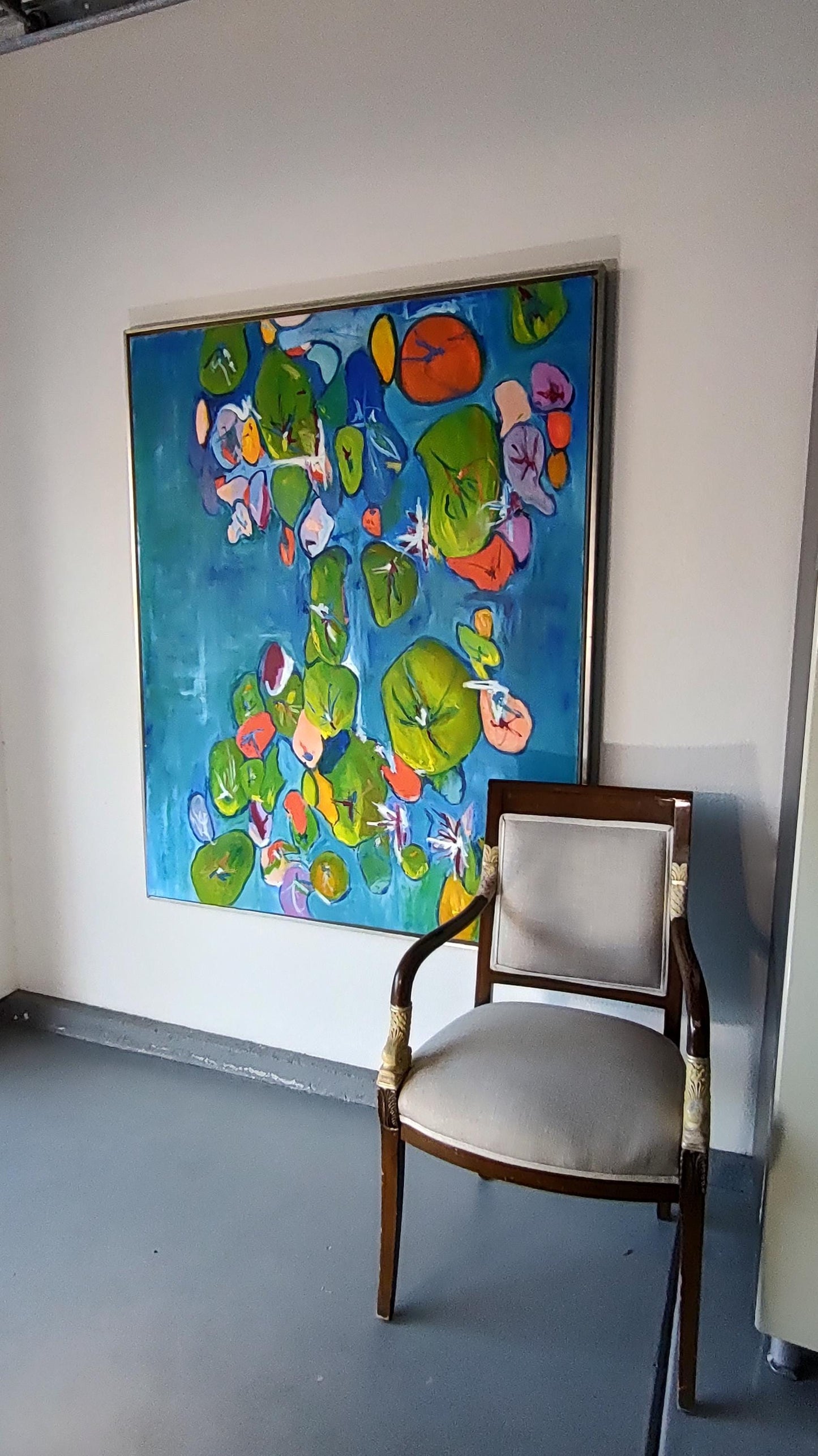 Monet's Psychedelic Lilies 48 x 60 Oil on Canvas