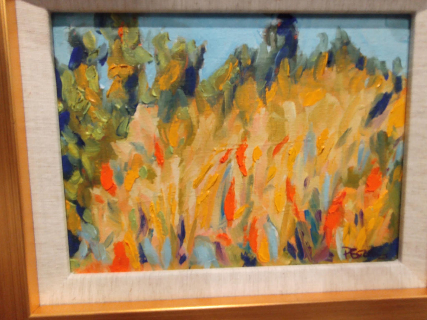 PA Reeds in the Wind - 6x8 - Oil on Canvas - Gallery Exhibit