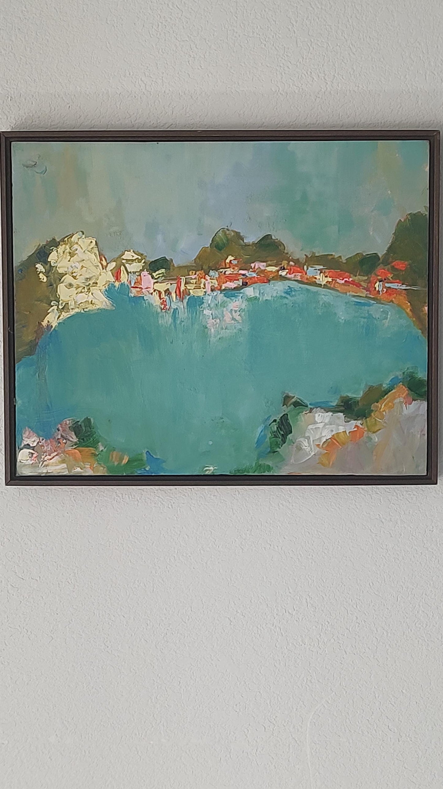 SOLD Yellow Dawn - Sausalito Sunrise 16.5 x 20.5 Oil on Board mounted on Canvas