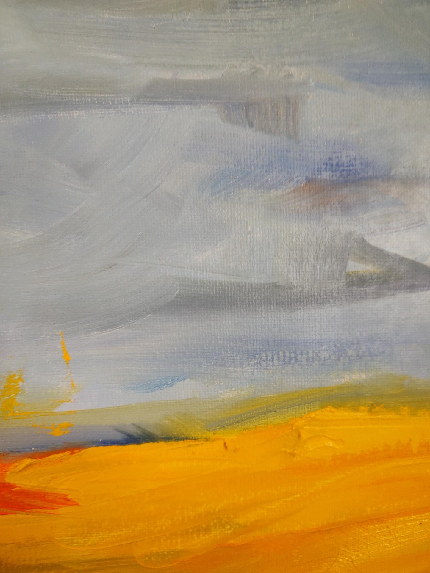 B Pt. Reyes- Azure Sky & Ochre Strike - 12 x 15 - Oil on Canvas - Gallery Exhibit