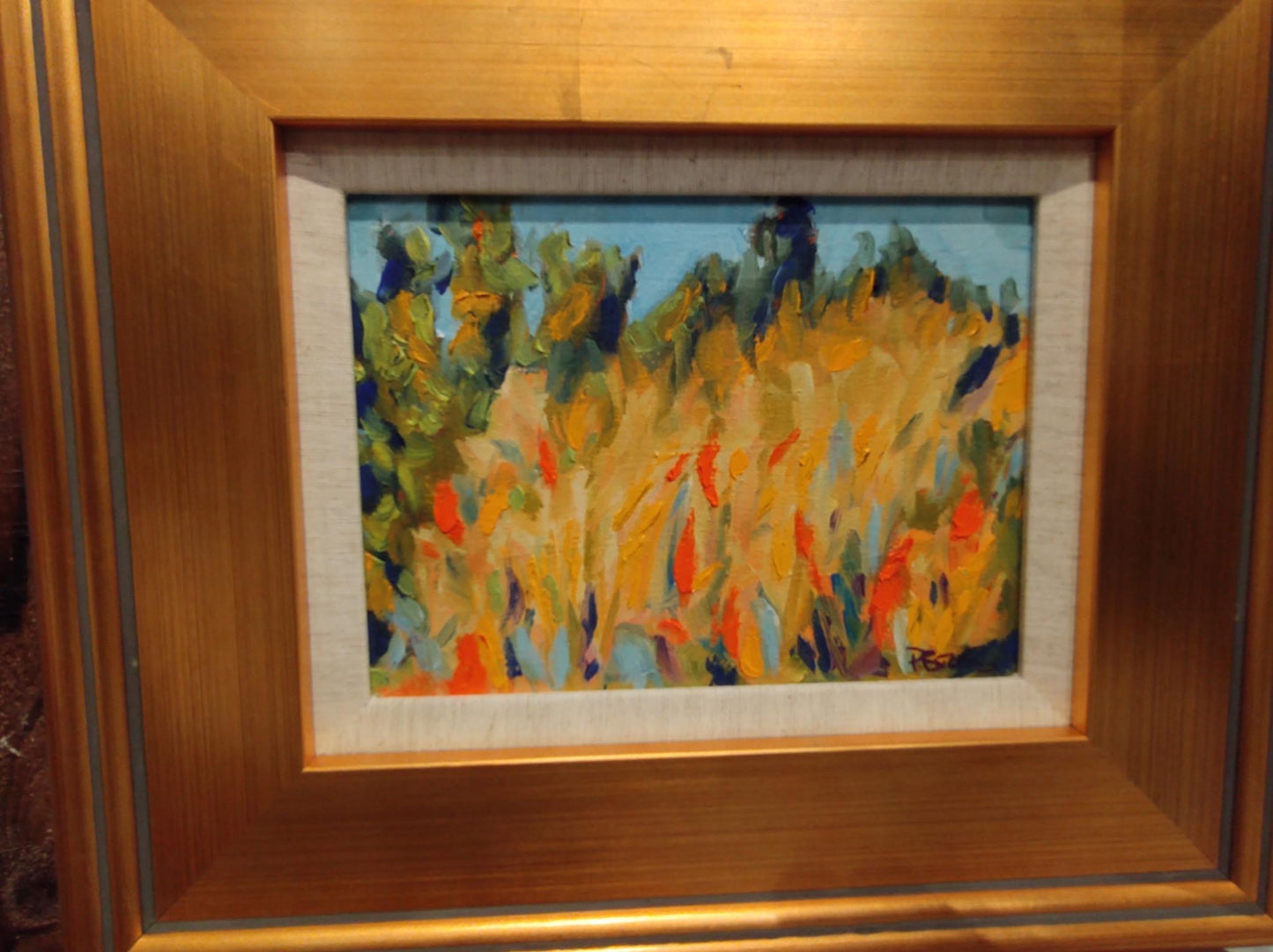 PA Reeds in the Wind - 6x8 - Oil on Canvas - Gallery Exhibit