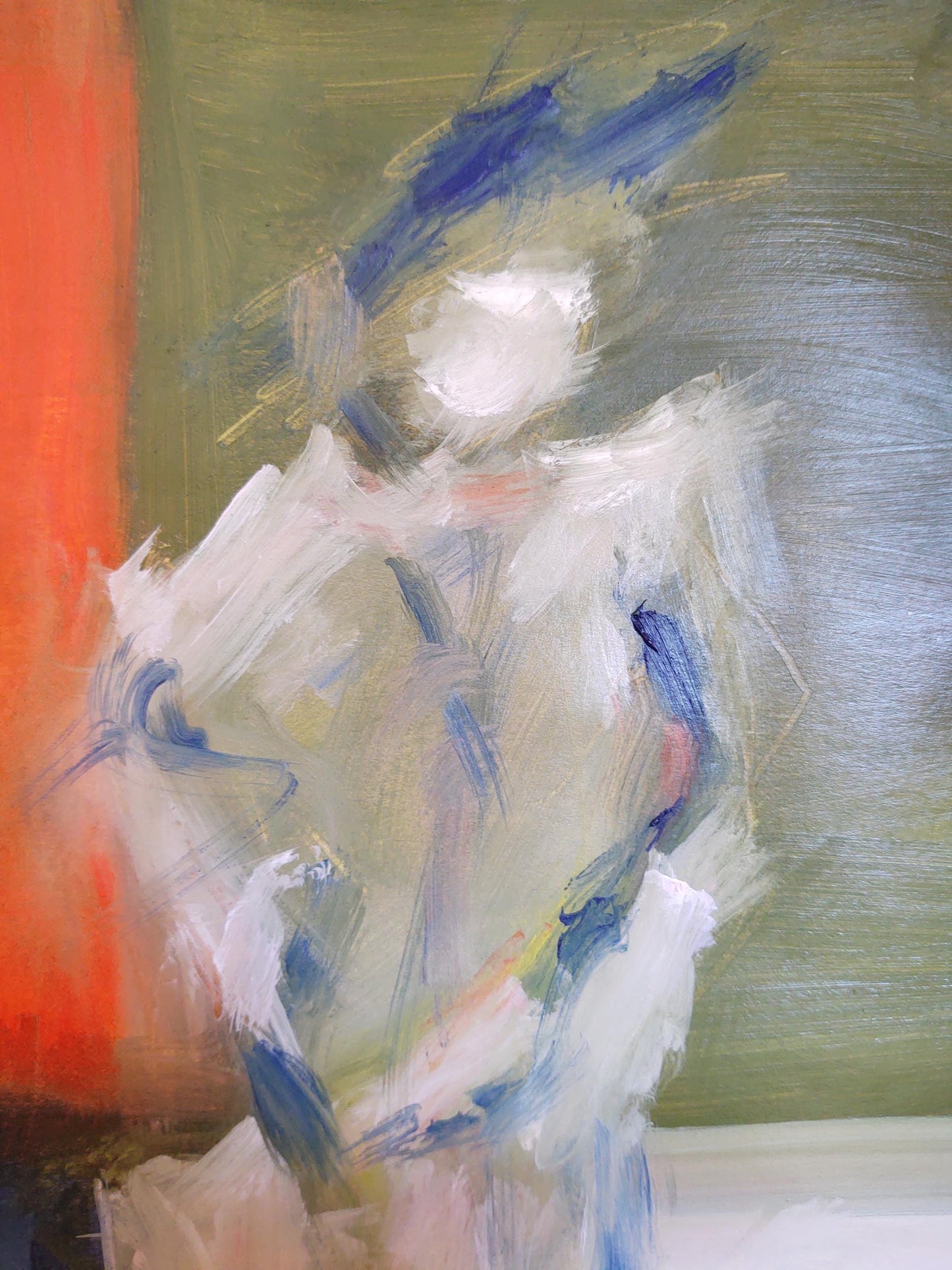 V Strike A Pose 18 x 24  Oil on Paper- Mounted on Canvas