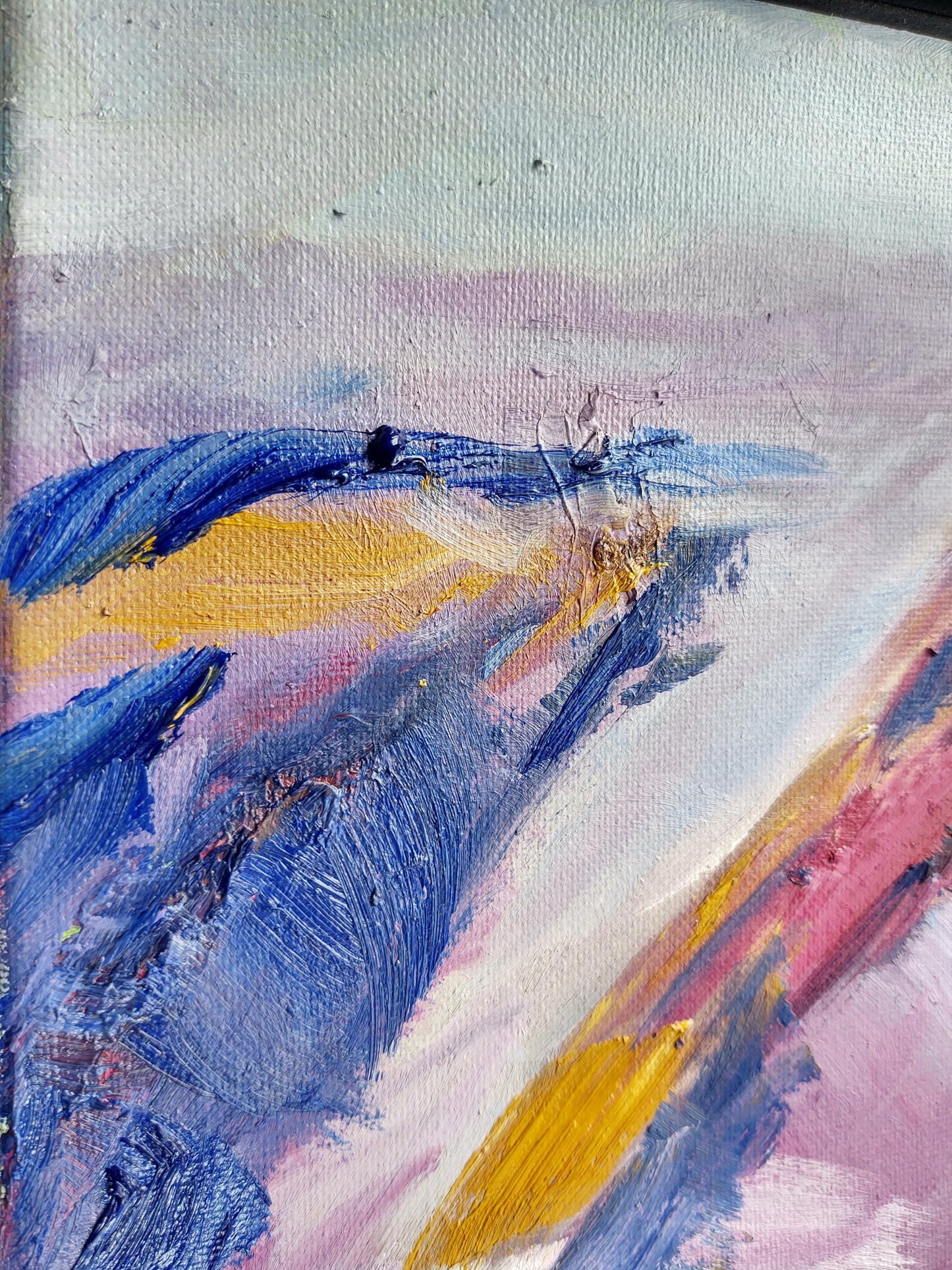 V Sierra Majenta Mountain 8 x 10 Oil on Canvas