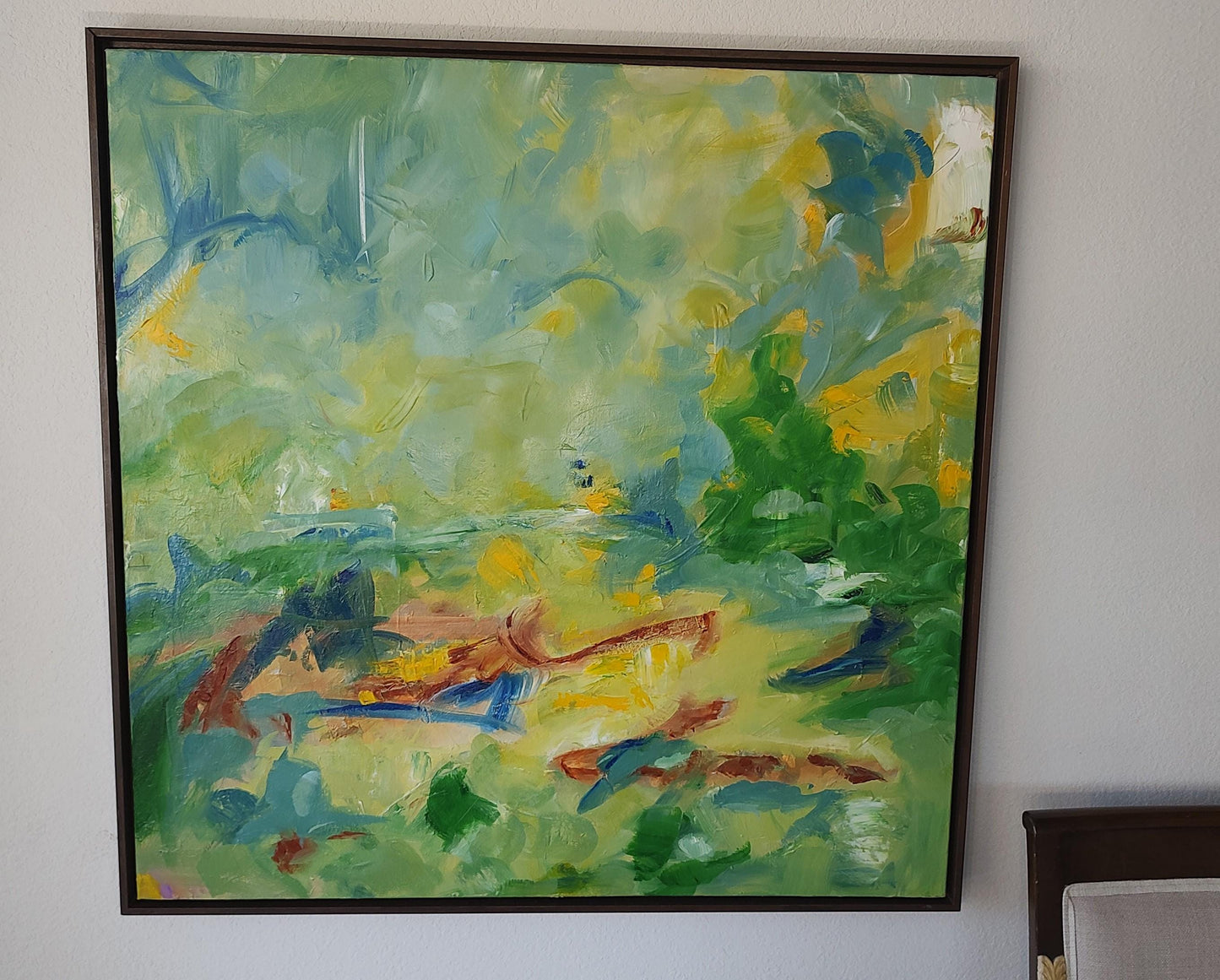 Carneros Harvest - Down Valley 36 x 36 Oil on Canvas