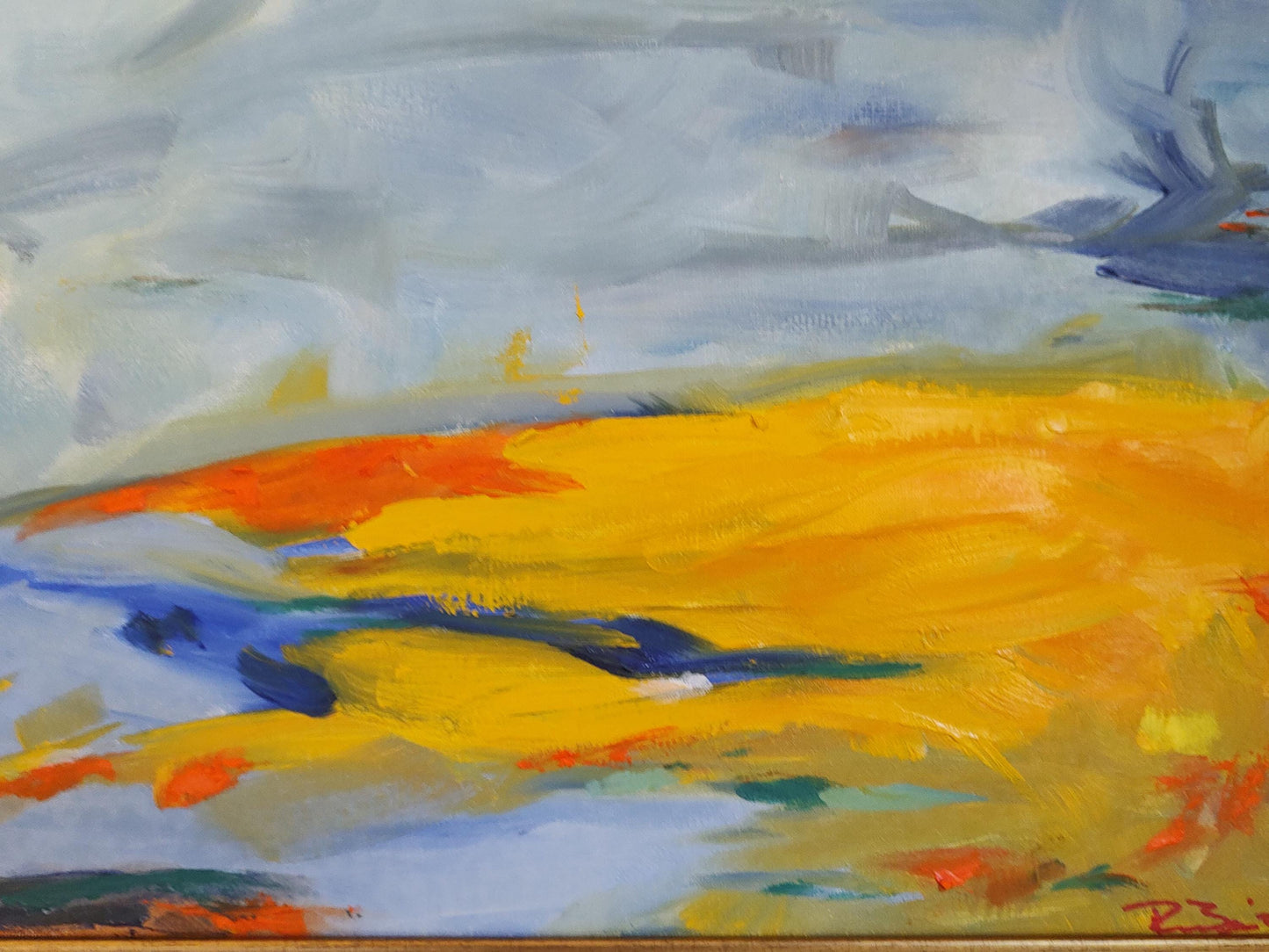 B Pt. Reyes- Azure Sky & Ochre Strike - 12 x 15 - Oil on Canvas - Gallery Exhibit