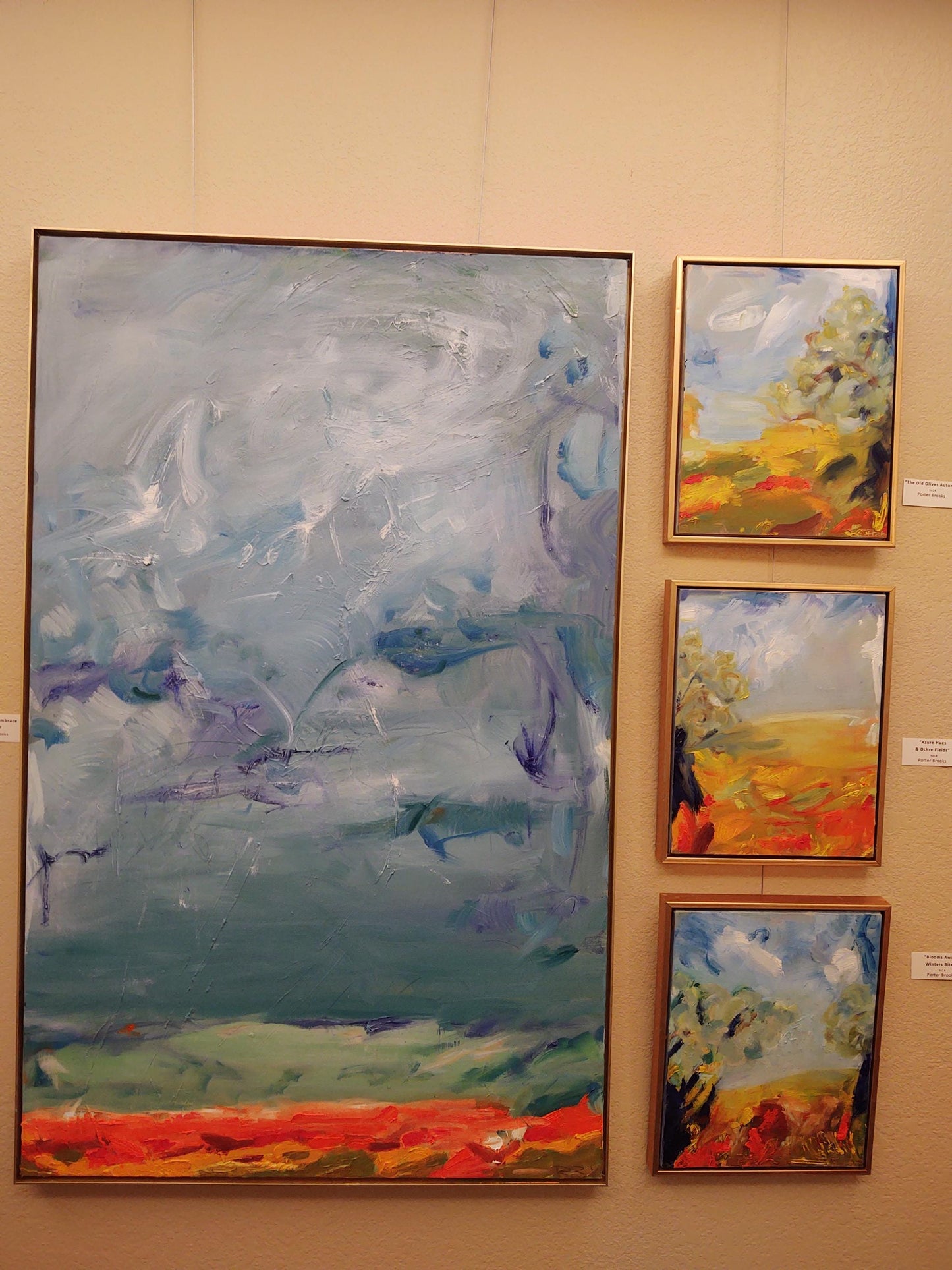 B Late Harvest 4-Panel  Quadriptych - Oil on Canvas - Gallery Exhibit