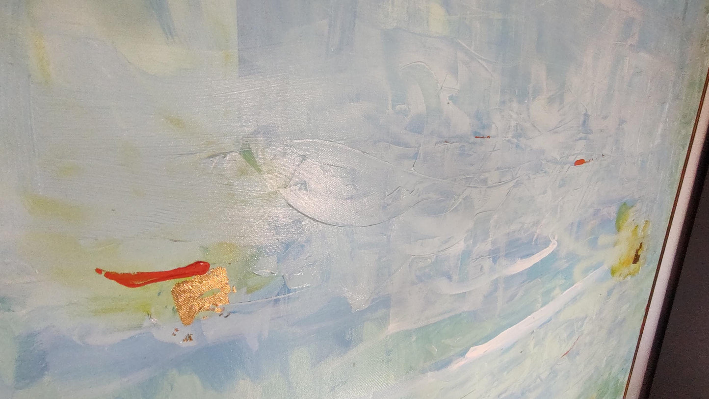 B ON HOLD Azure Alchemy - Finding the Light - 48x60 - Mixed Media-Canvas - Gallery Exhibit