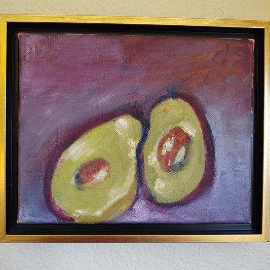 G Avocados-Still Life Study Triptych 8 x 10 Oil on Canvas