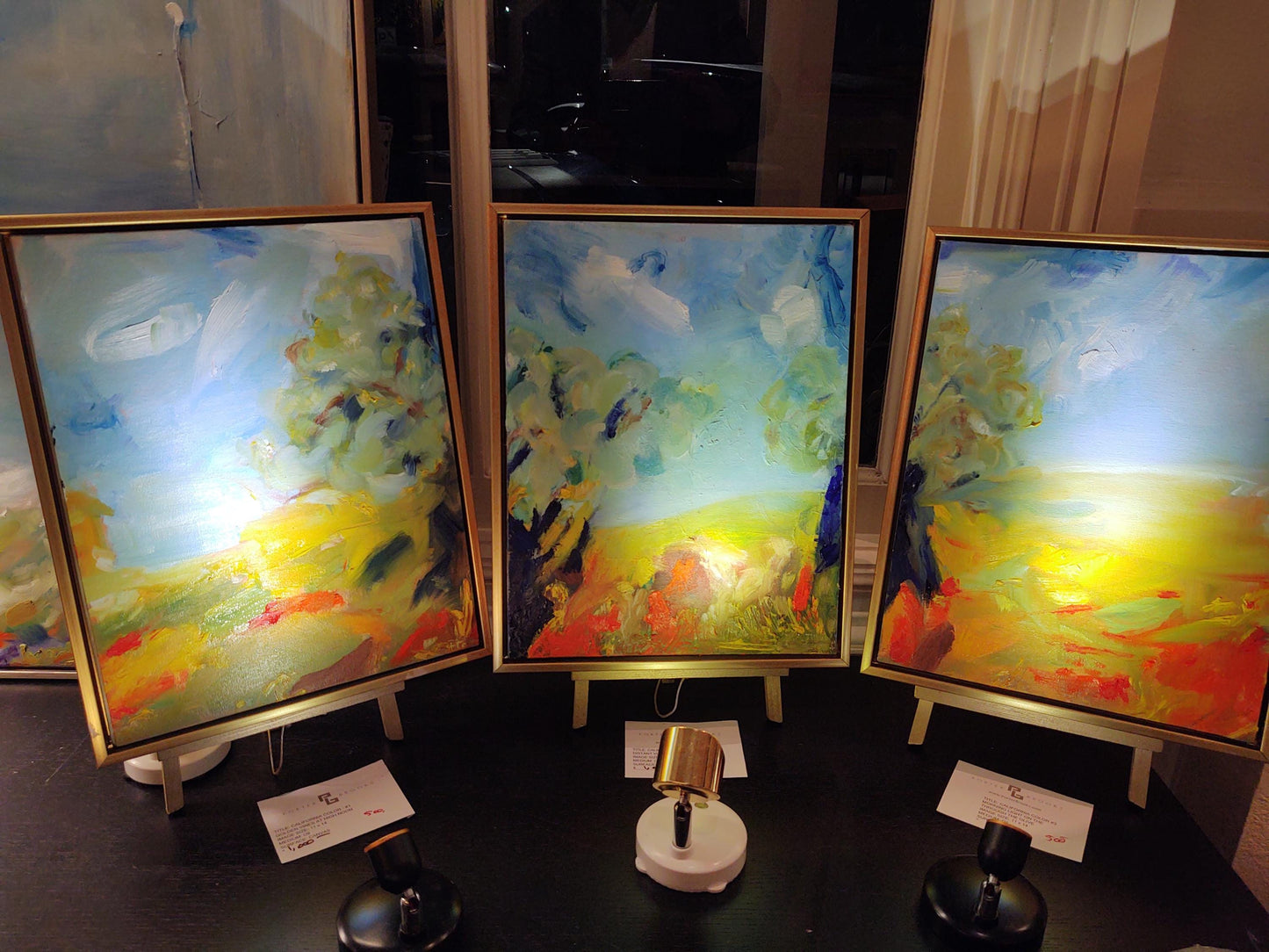 B Late Harvest 4-Panel  Quadriptych - Oil on Canvas - Gallery Exhibit