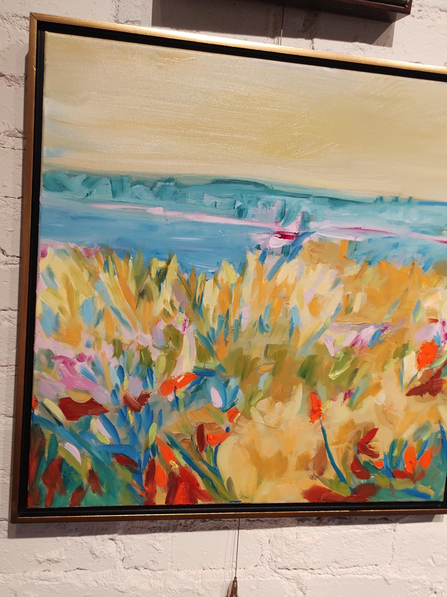 B Flowers on the Bay (Magenta Sails) - 24x24 - Oil on Canvas - Gallery Exhibit - SOLD