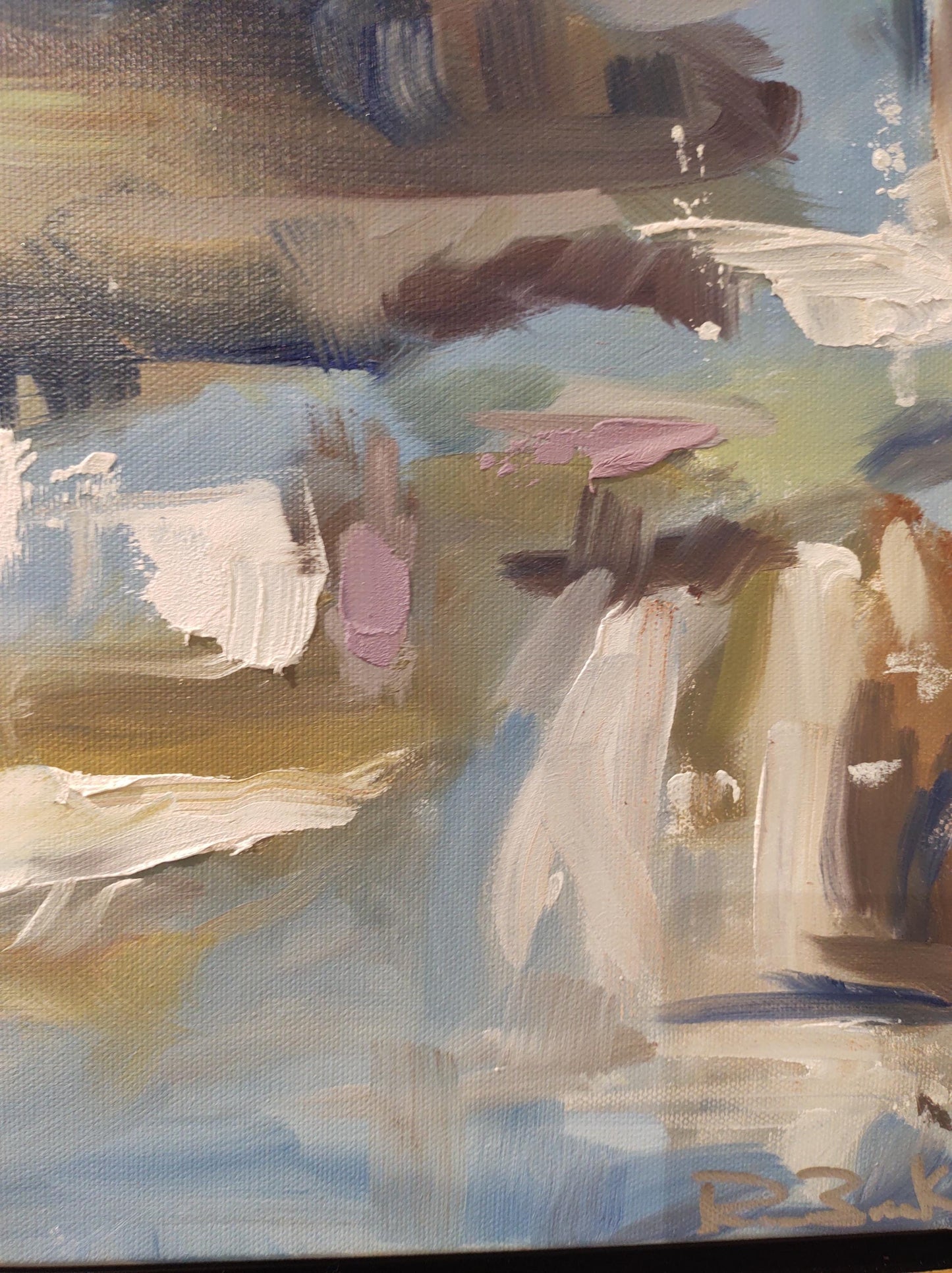 B Sonoma Creek Misty Morning - 24x24 - Oil on Canvas - Gallery Exhibit