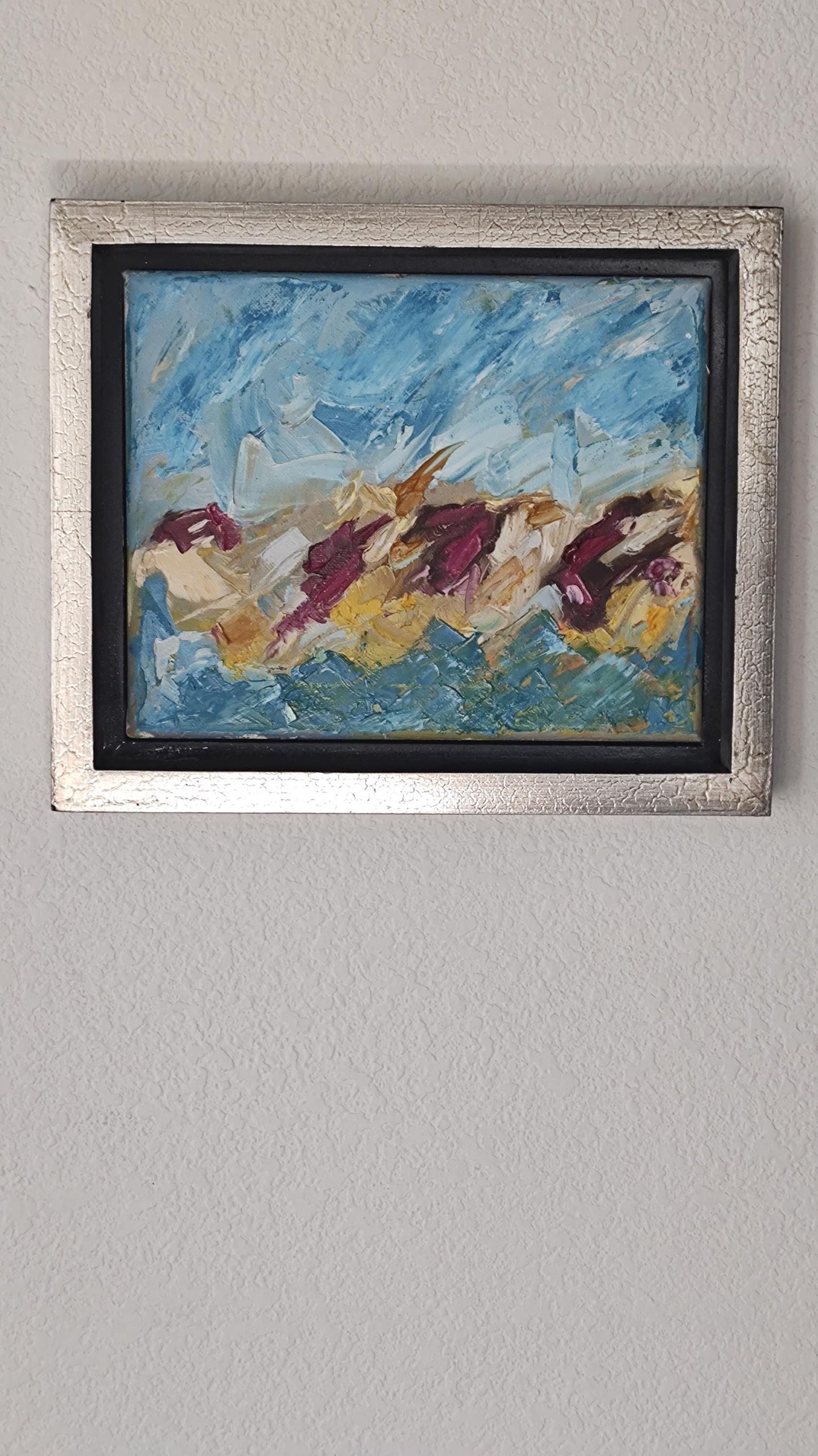 V Magenta Shore-Jenner Seascape 8 x 10 Oil on Canvas