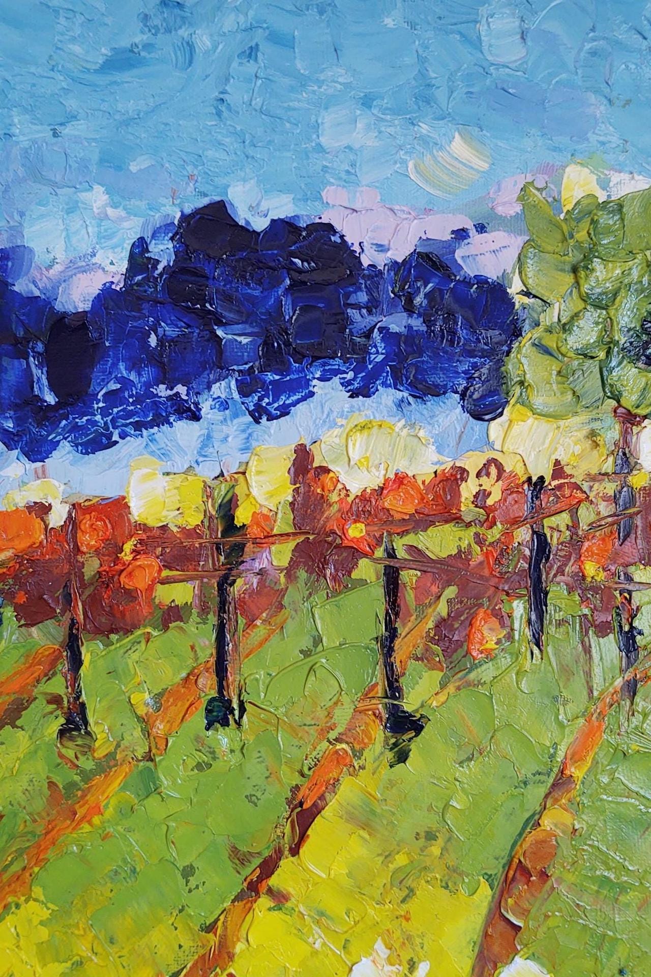 V After Harvest- Kenwood, CA 9 x 11 Oil on Canvas