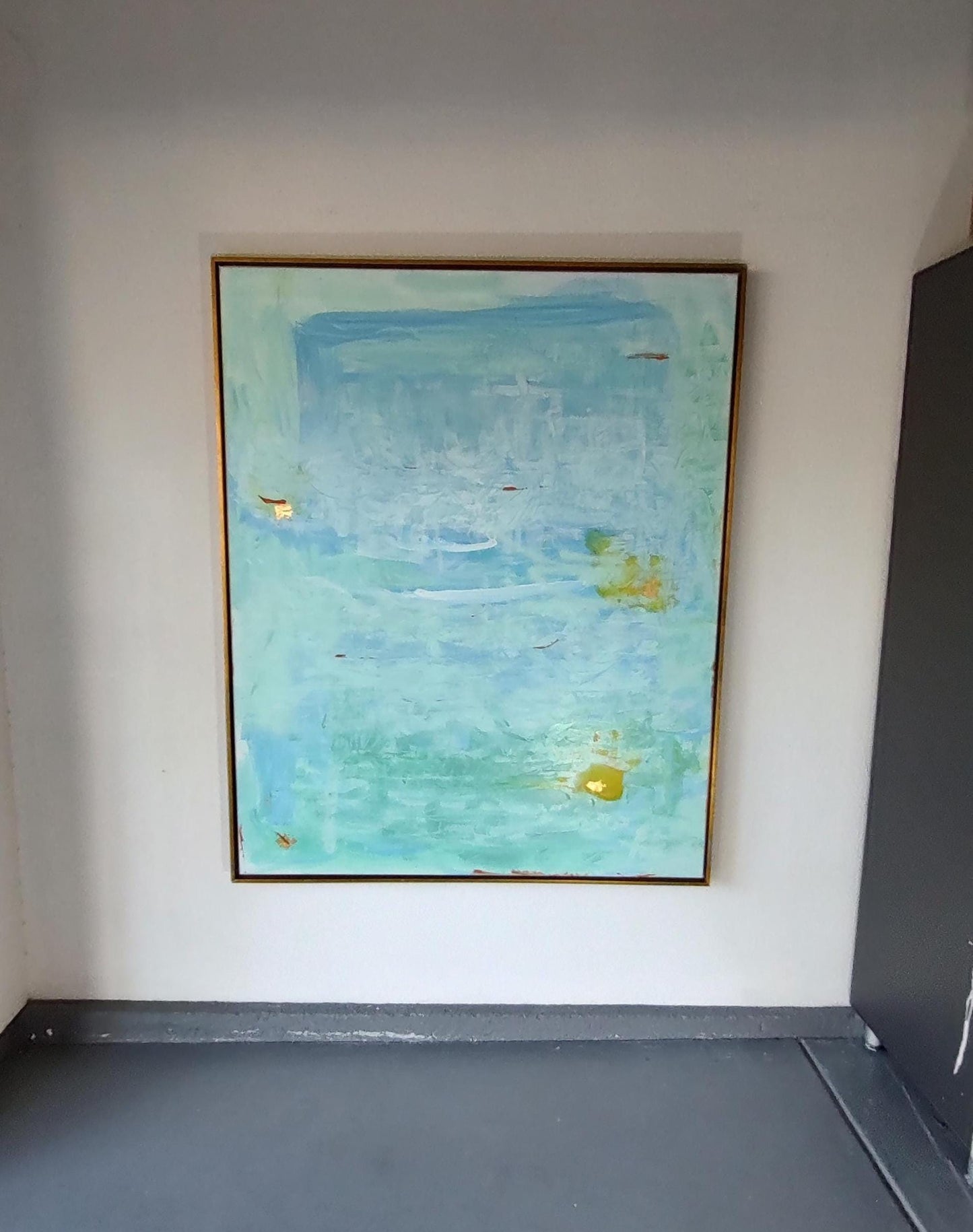 B ON HOLD Azure Alchemy - Finding the Light - 48x60 - Mixed Media-Canvas - Gallery Exhibit