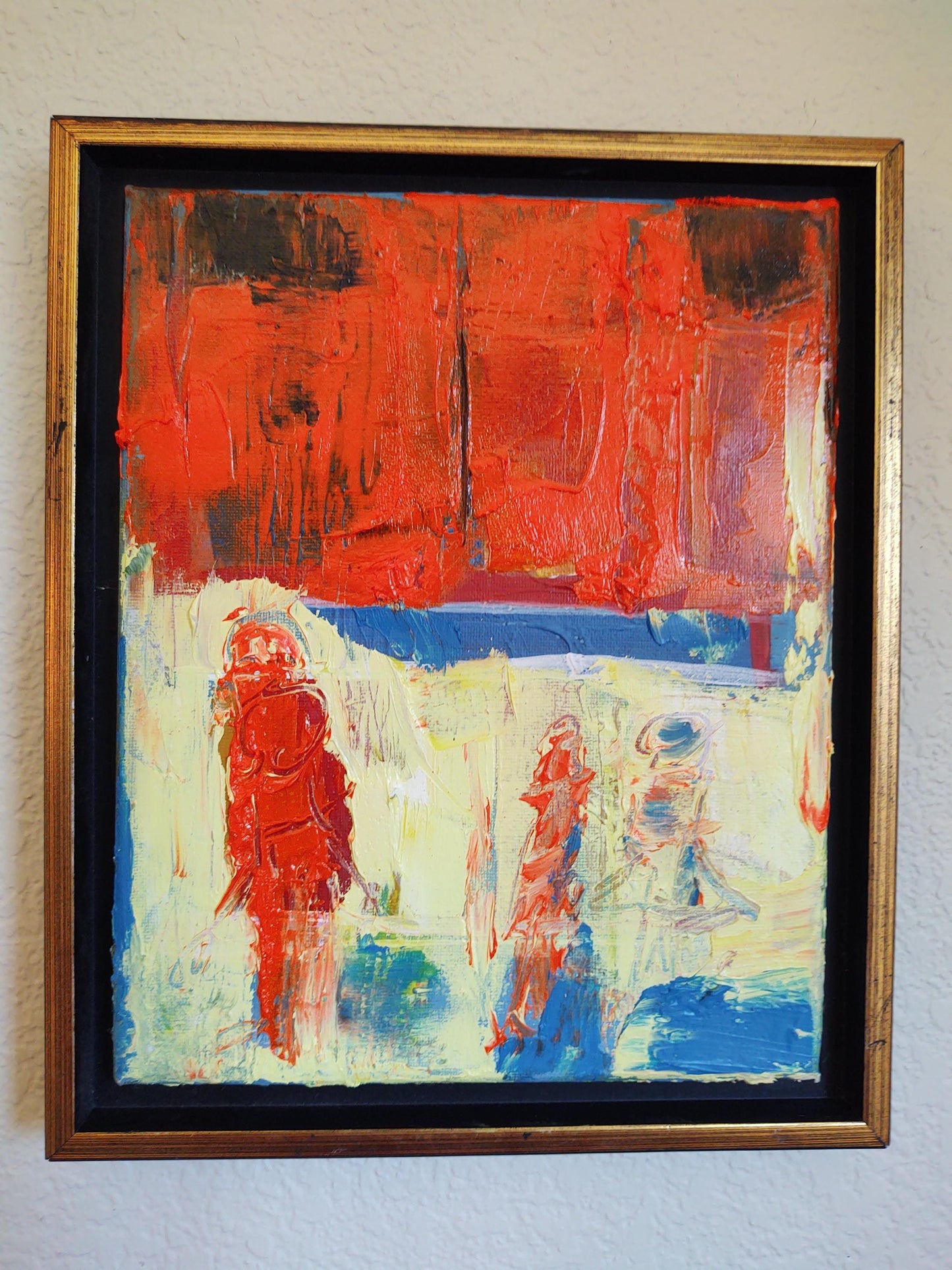 V Beach Day For Three 8 x 10 Oil on Canvas