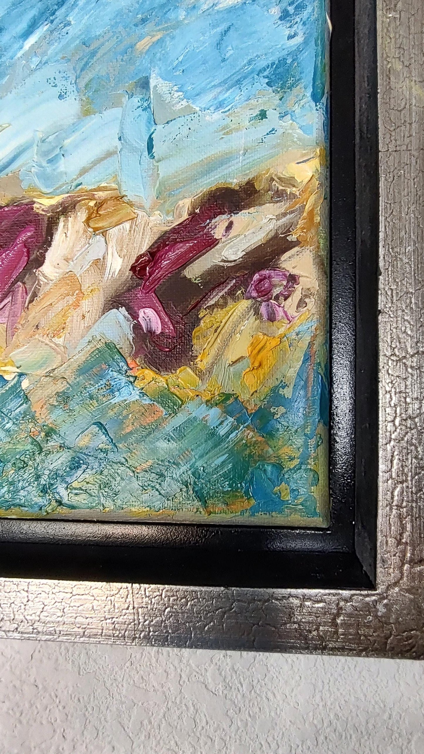 V Magenta Shore-Jenner Seascape 8 x 10 Oil on Canvas