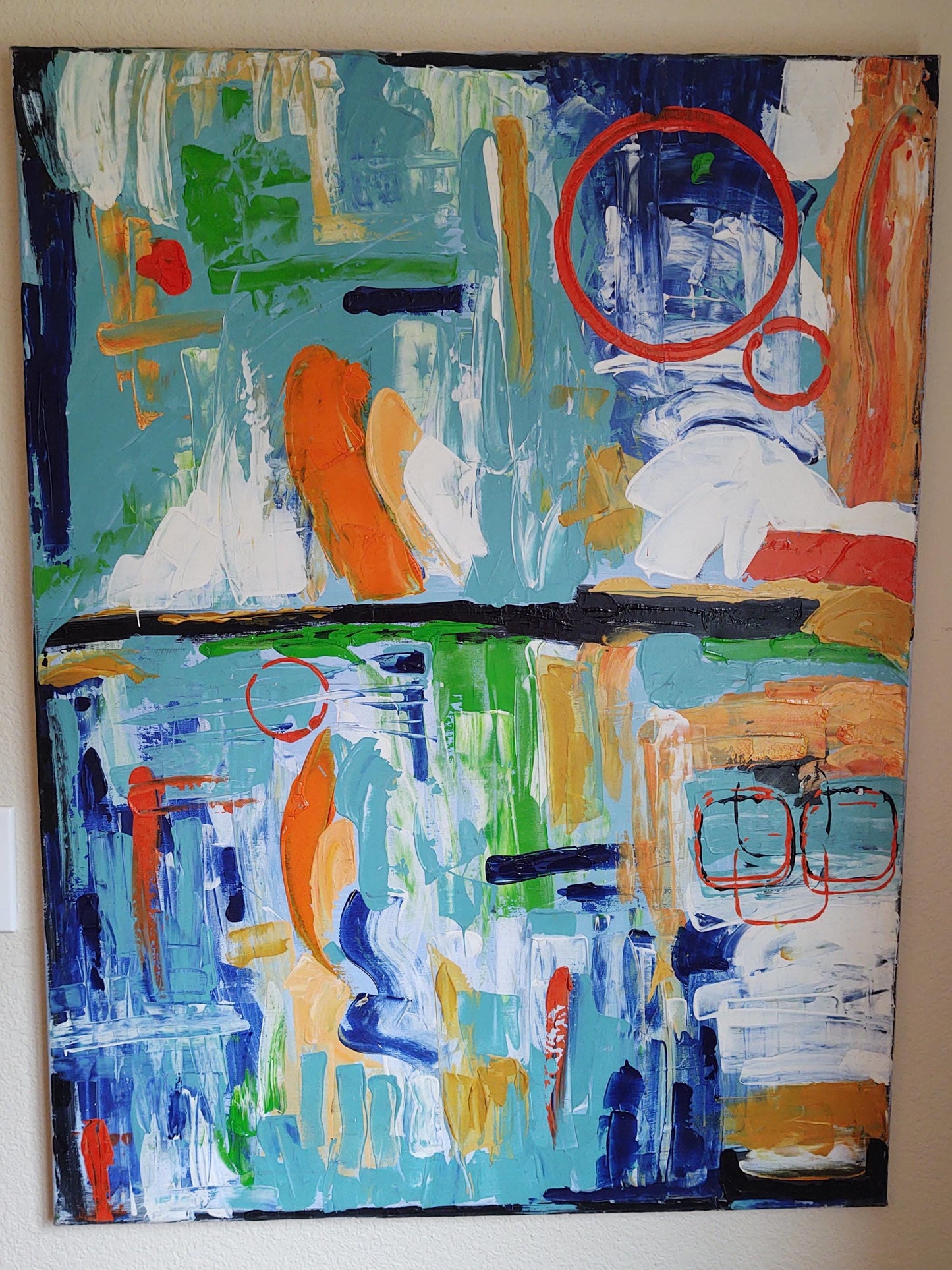 V Circus Daze 24 x 36 Acrylic on canvas