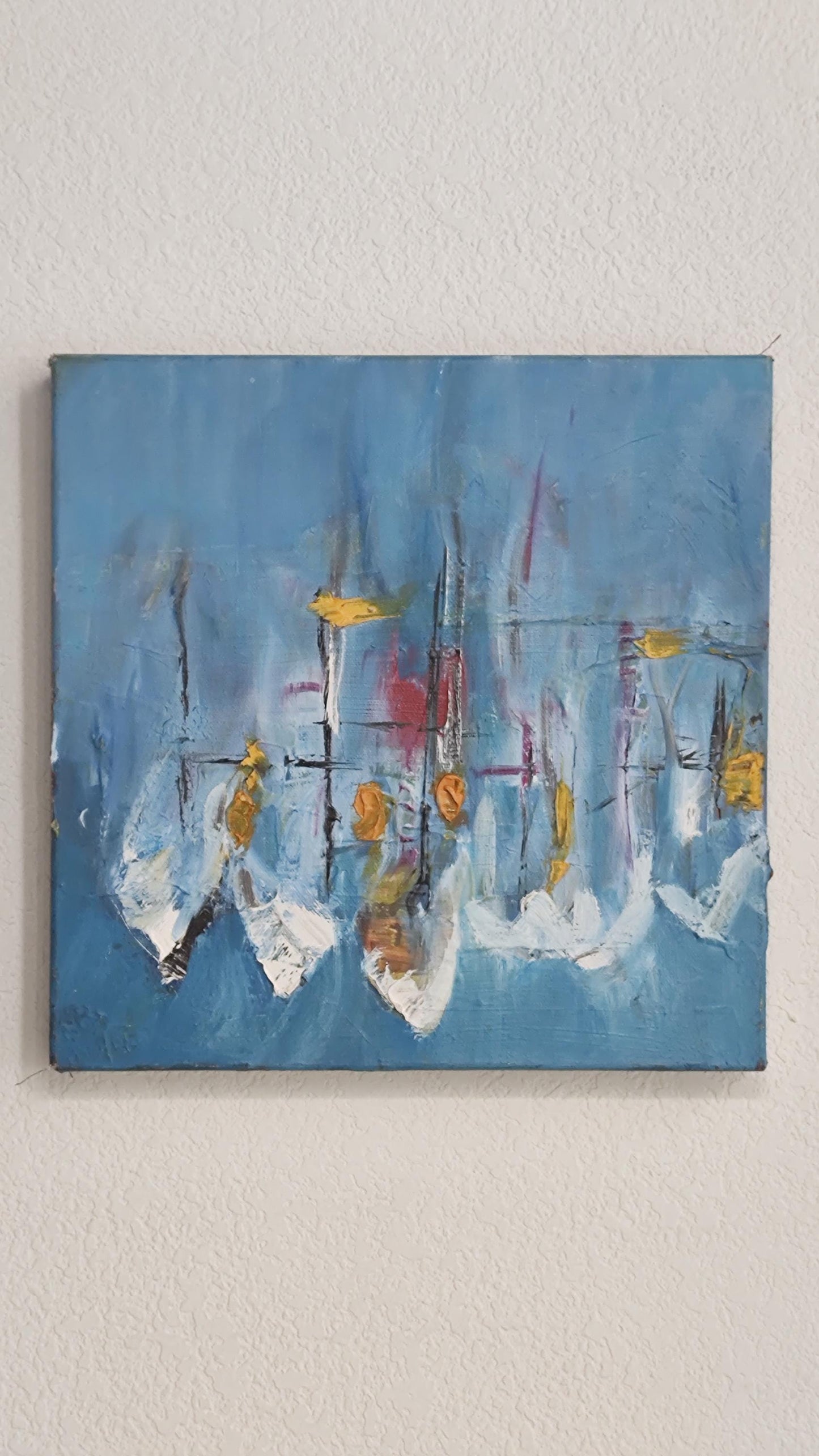 G Sausalito Raft Up 12 x 12 x 1.5 Acrylic on Canvas