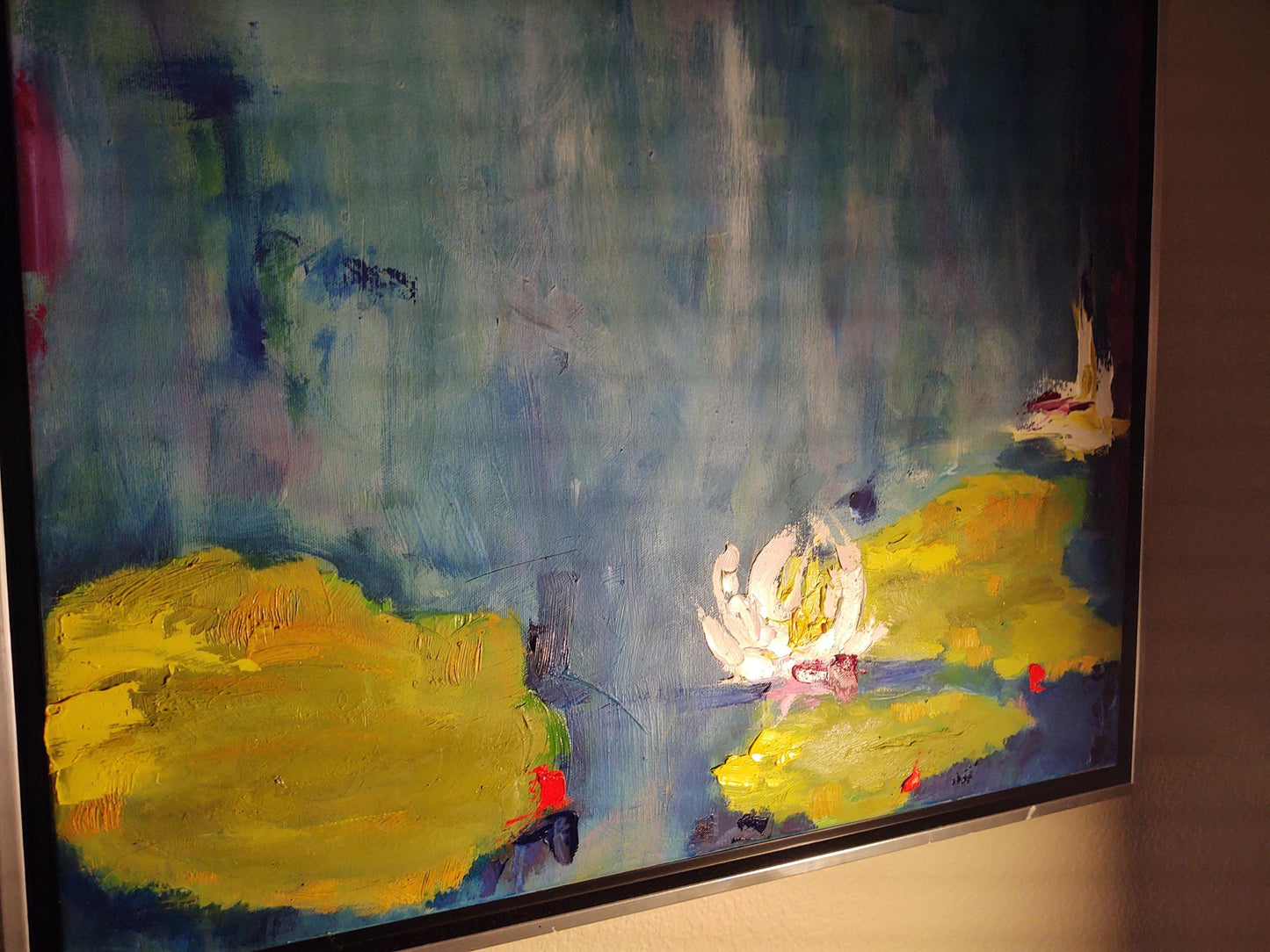 Monet's Kaleidoscope Dreams-Triptych-Lilies In The Rain Three 18 x 24 Oil on Canvas