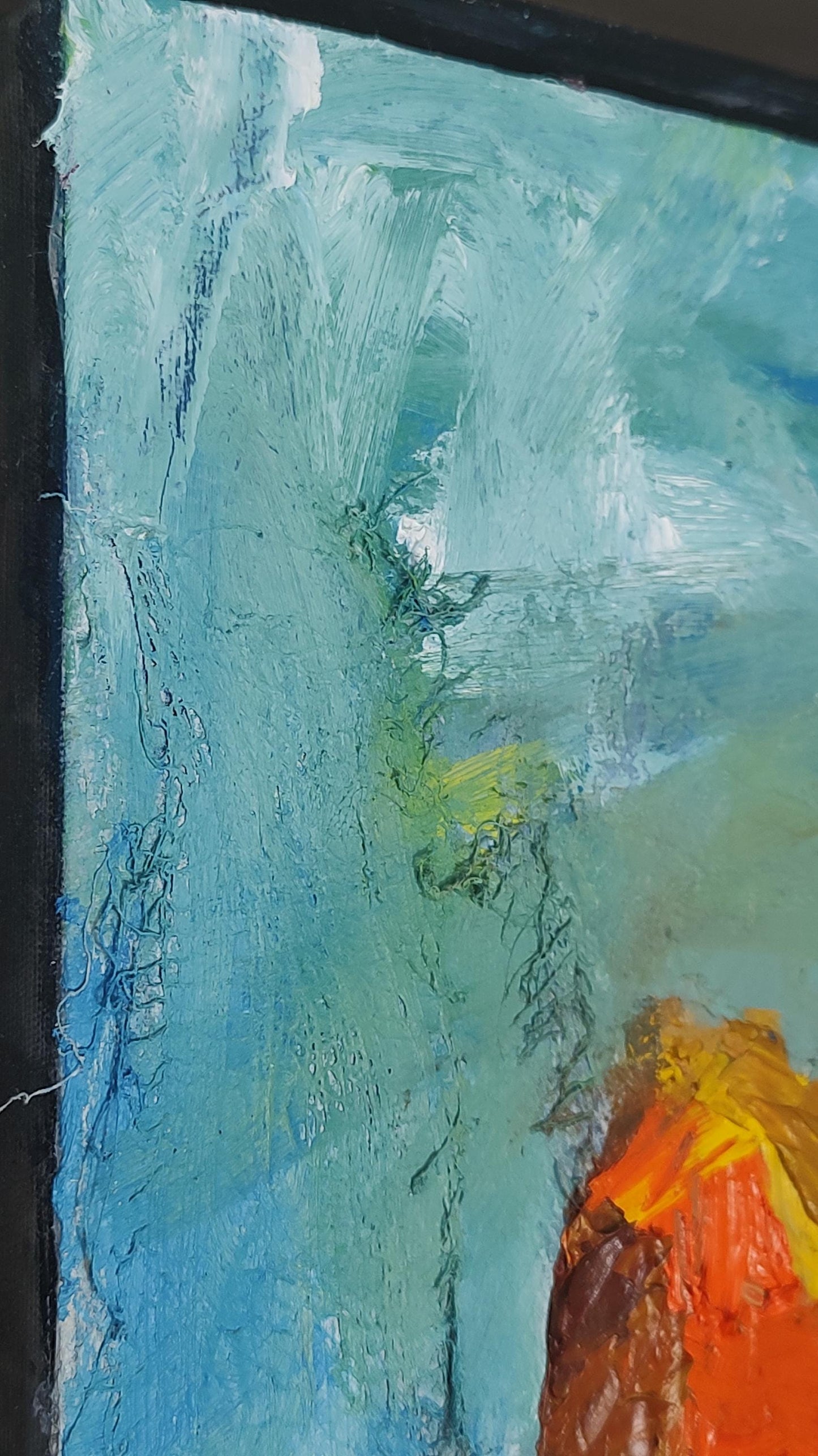 V Untamed Sea- 18 x 18 Oil on Vinyl Canvas